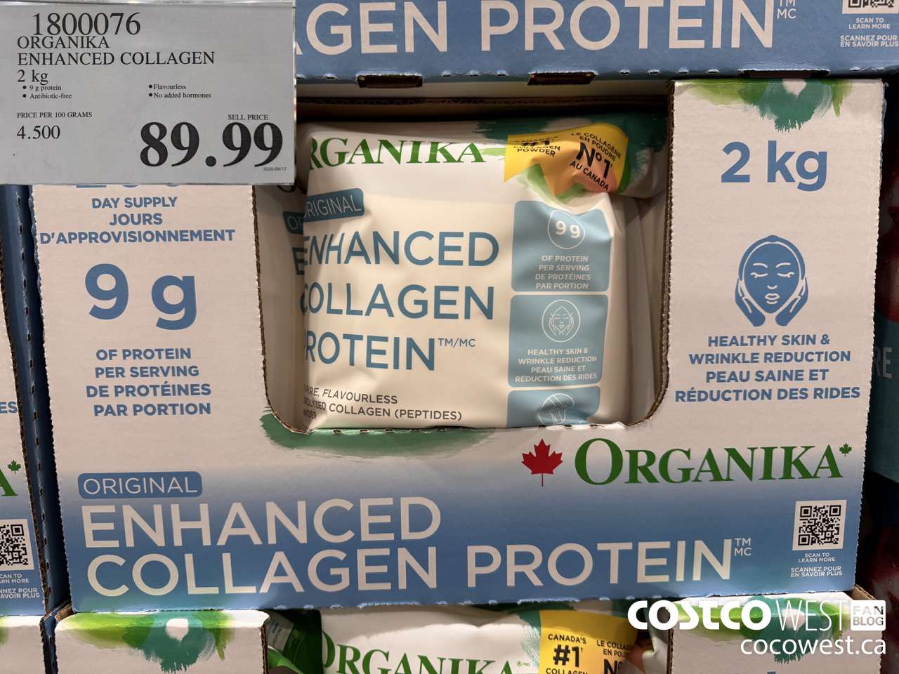 1800076 ORGANIKA ENHANCED COLLAGEN 2KG $89.99