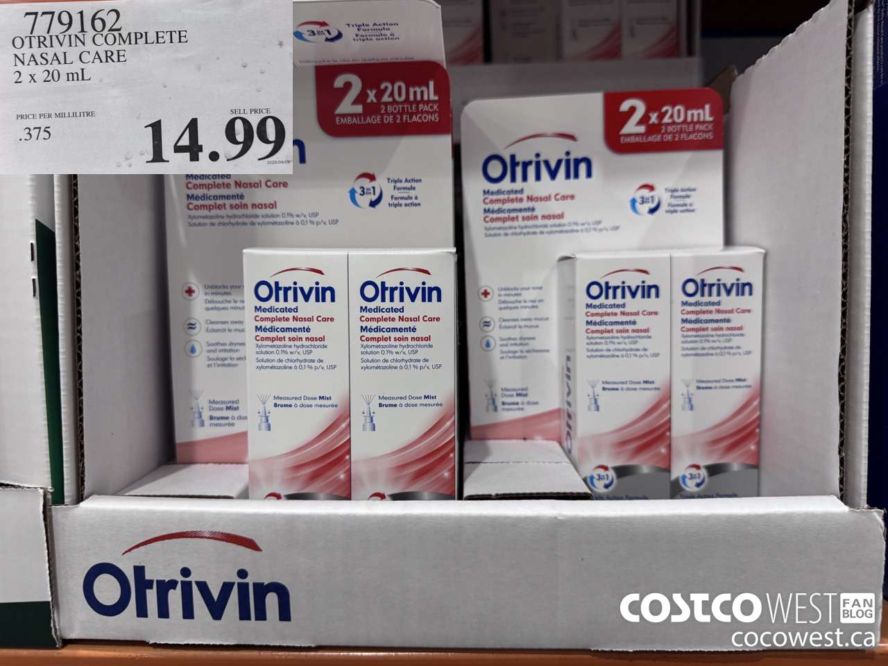 779162 OTRAVIN COMPLETE NASAL CARE 2 X 20ML $14.99