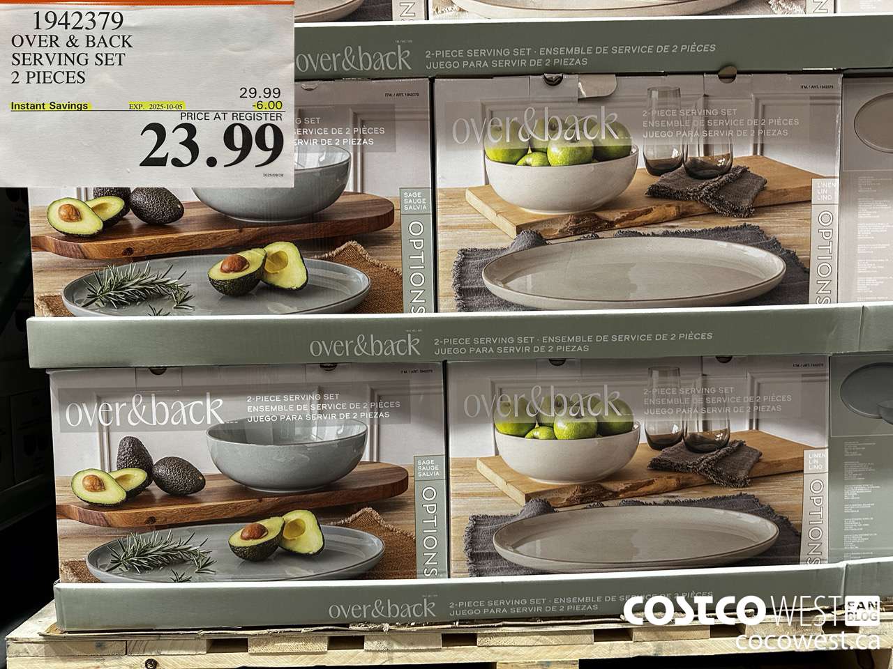 1942379 OVER & BACK SERVING SET 2 PIECES ($6.00 INSTANT SAVINGS EXPIRES ON 2025-10-05) $23.99