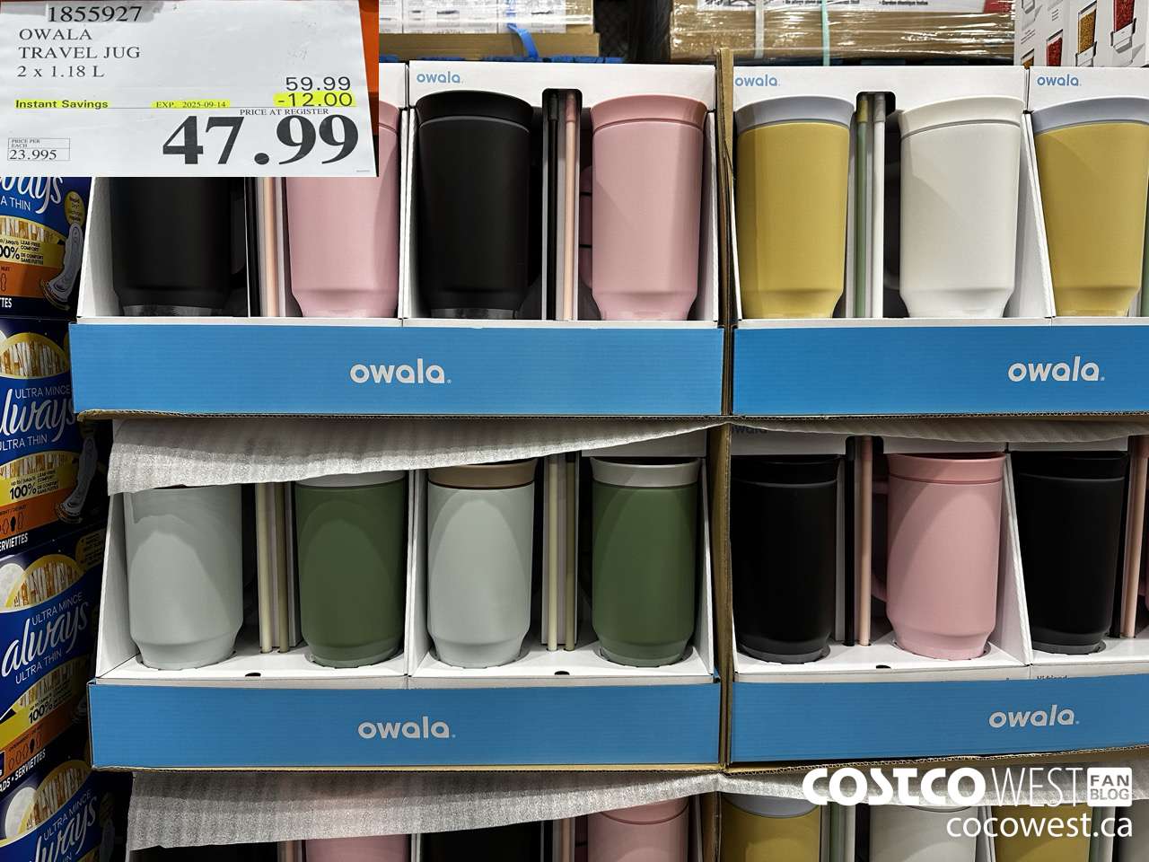 1855927 OWALA TRAVEL JUG PACK OF 2 ($12.00 INSTANT SAVINGS EXPIRES ON 2025-09-14) $47.99