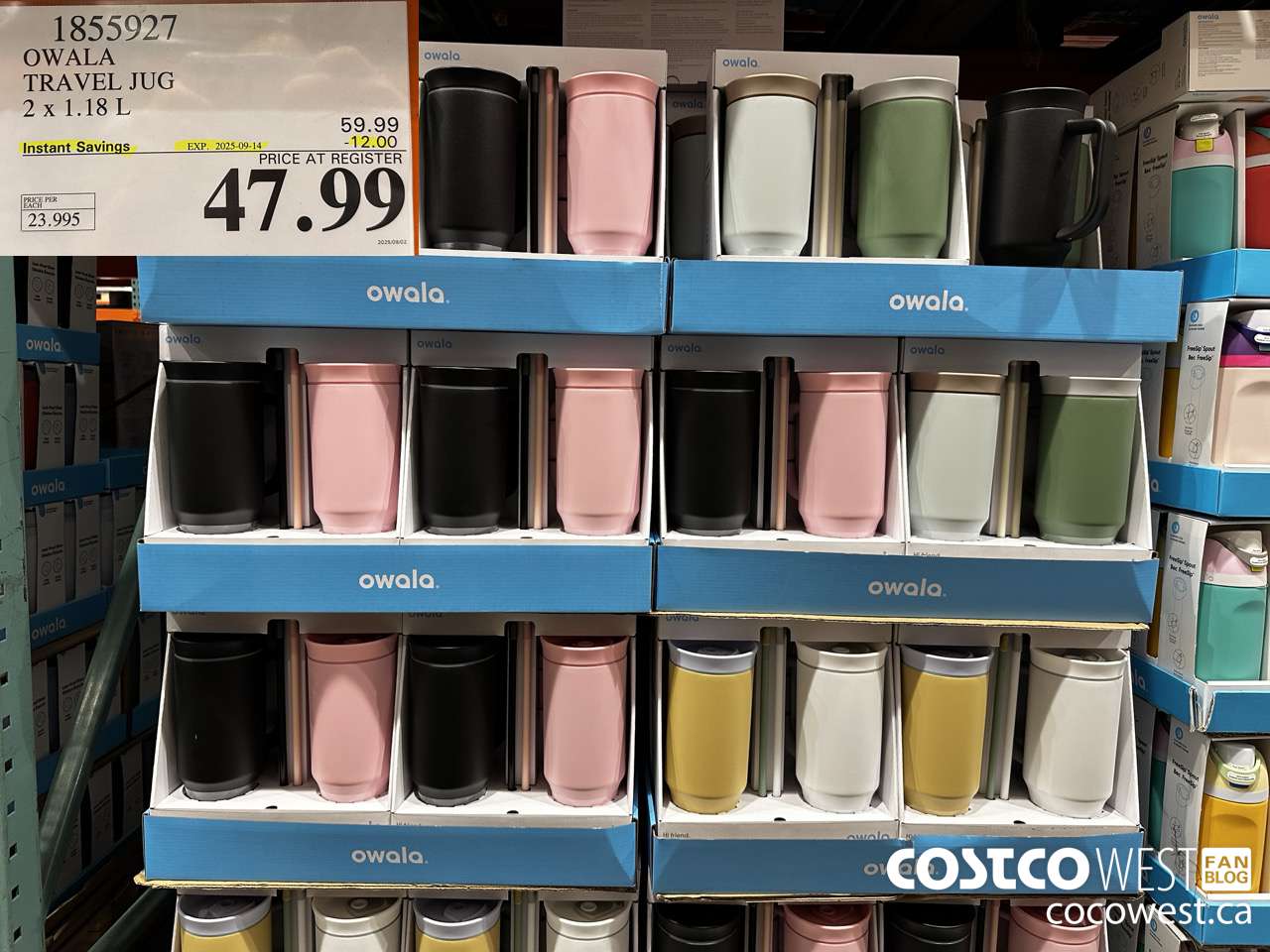 1855927 OWALA TRAVEL JUG PACK OF 2 ($12.00 INSTANT SAVINGS EXPIRES ON 2025-09-14) $47.99