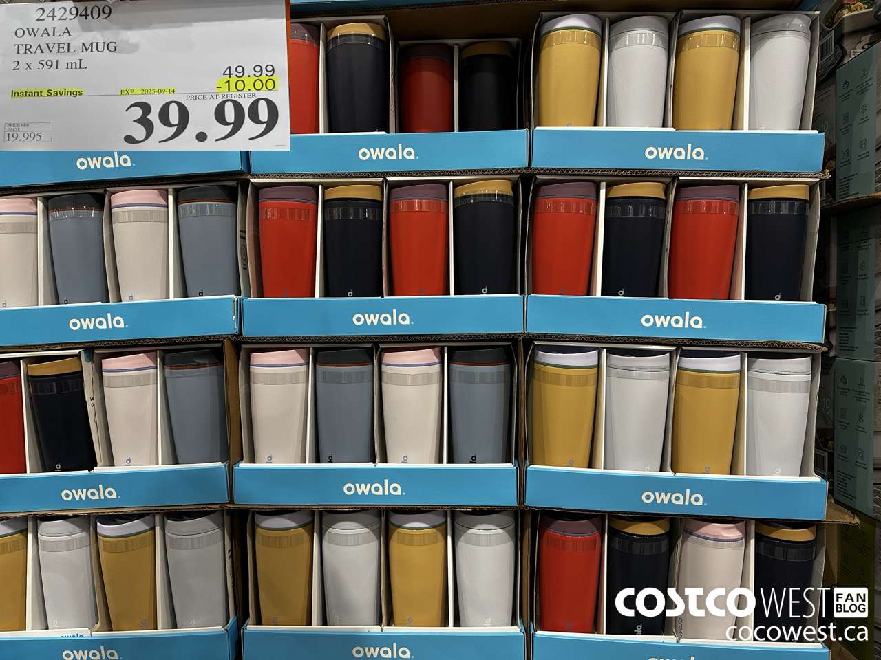 2429409 OWALA TRAVEL MUG 2 X 591ML ($10.00 INSTANT SAVINGS EXPIRES ON 2025-09-14) $39.99