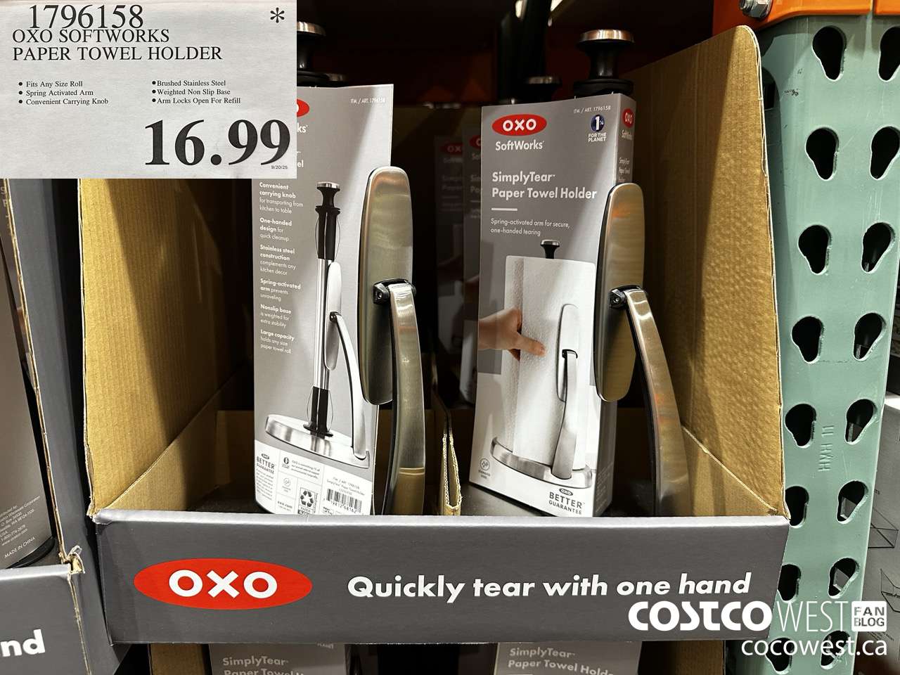 1796158 OXO SOFTWORKS PAPER TOWEL HOLDER $16.99