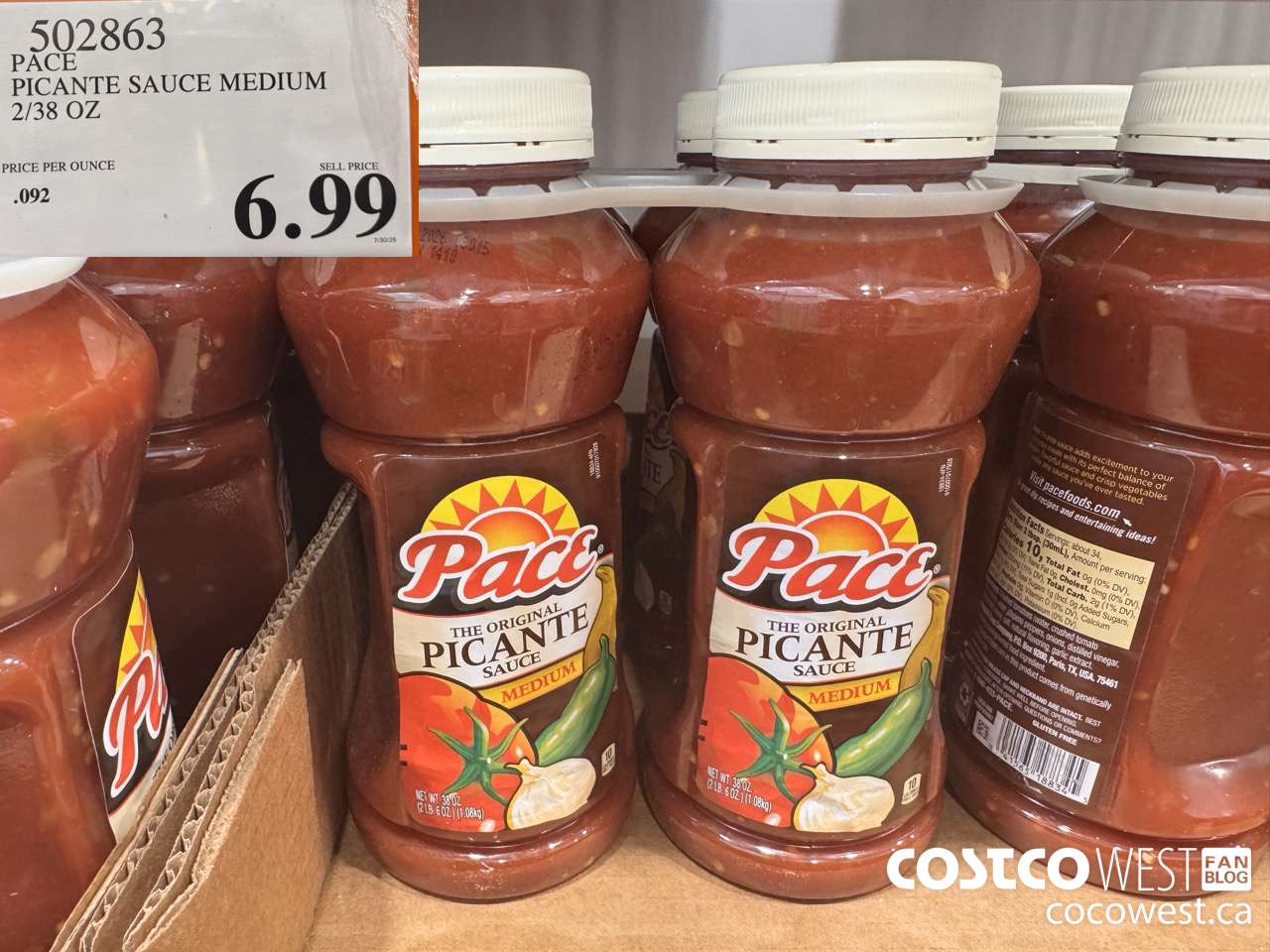 502863 PACE PICANTE SAUCE MEDIUM 2/38 OZ $6.99