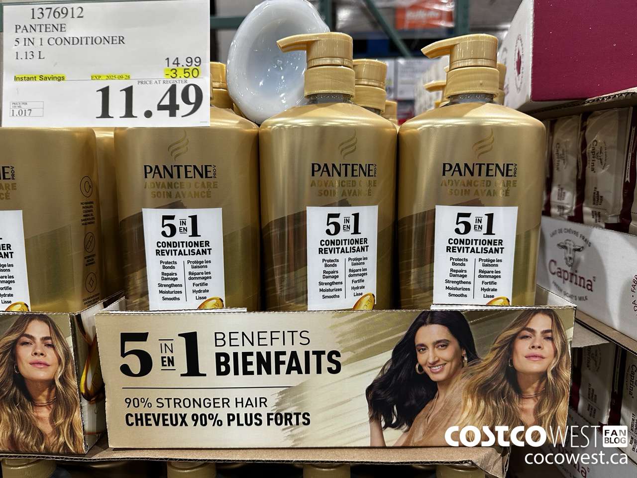 1376912 PANTENE 5 IN 1 CONDITIONER 1.13L ($3.50 INSTANT SAVINGS EXPIRES ON 2025-09-28) $11.49