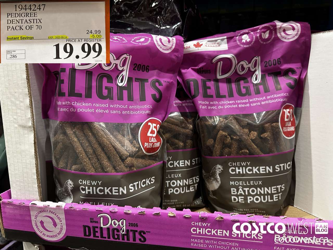 1944247 PEDIGREE DENTASTIX PACK OF 70 ($5.00 INSTANT SAVINGS EXPIRES ON 2025-09-14) $19.99