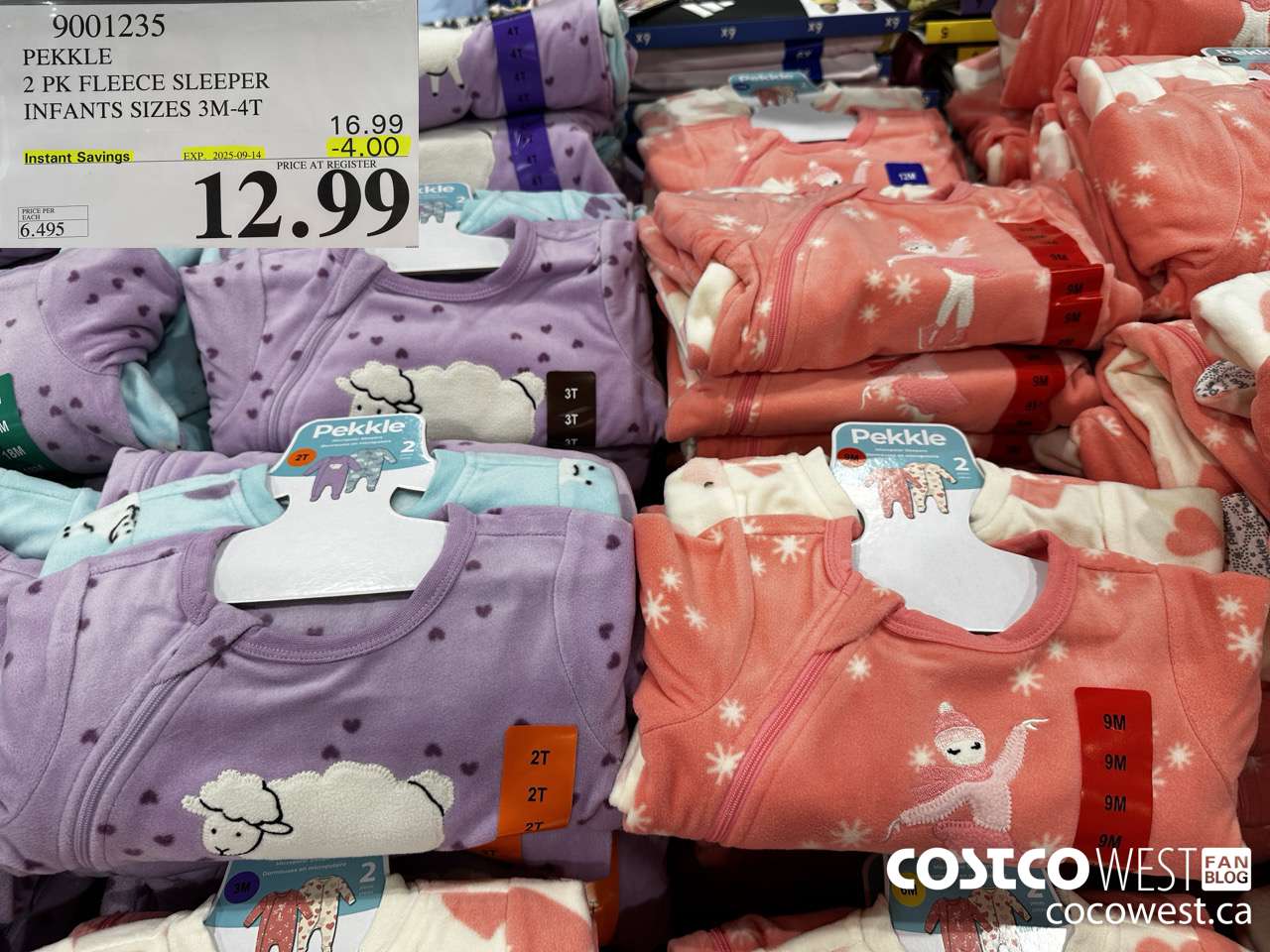 9001235 PEKKLE FLEECE SLEEPER INFANTS SIZES 3M-4T ($4.00 INSTANT SAVINGS EXPIRES ON 2025-09-14) $12.99