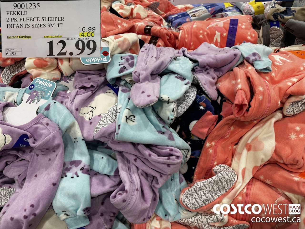 9001235 PEKKLE FLEECE SLEEPER INFANTS SIZES 3M-4T ($4.00 INSTANT SAVINGS EXPIRES ON 2025-09-14) $12.99