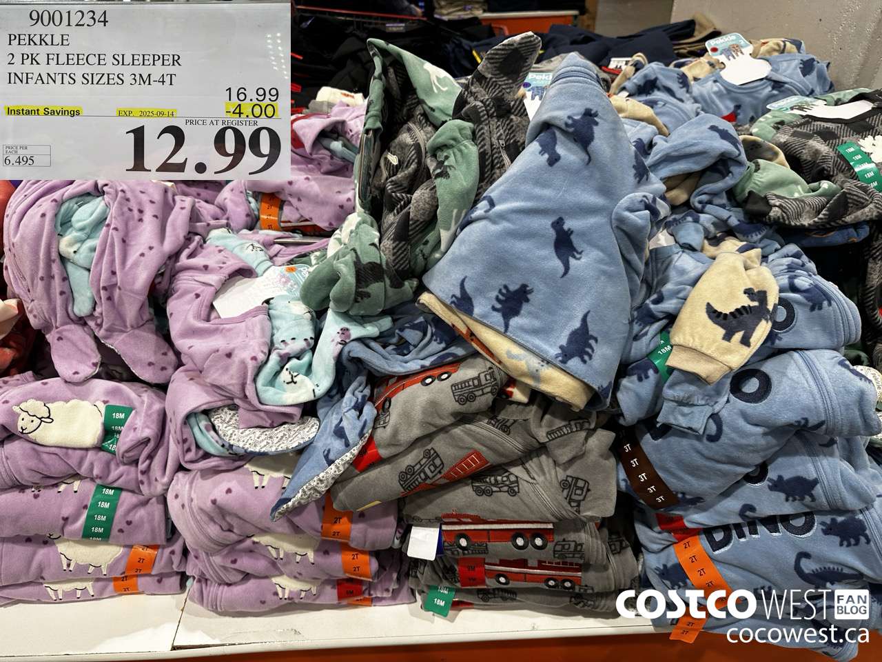 9001234 PEKKLE FLEECE SLEEPER INFANTS SIZES 3M-4T ($4.00 INSTANT SAVINGS EXPIRES ON 2025-09-14) $12.99