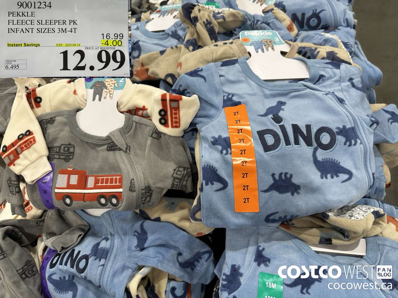 9001234 PEKKLE FLEECE SLEEPER INFANTS SIZES 3M-5T ($4.00 INSTANT SAVINGS EXPIRES ON 2025-09-14) $12.99