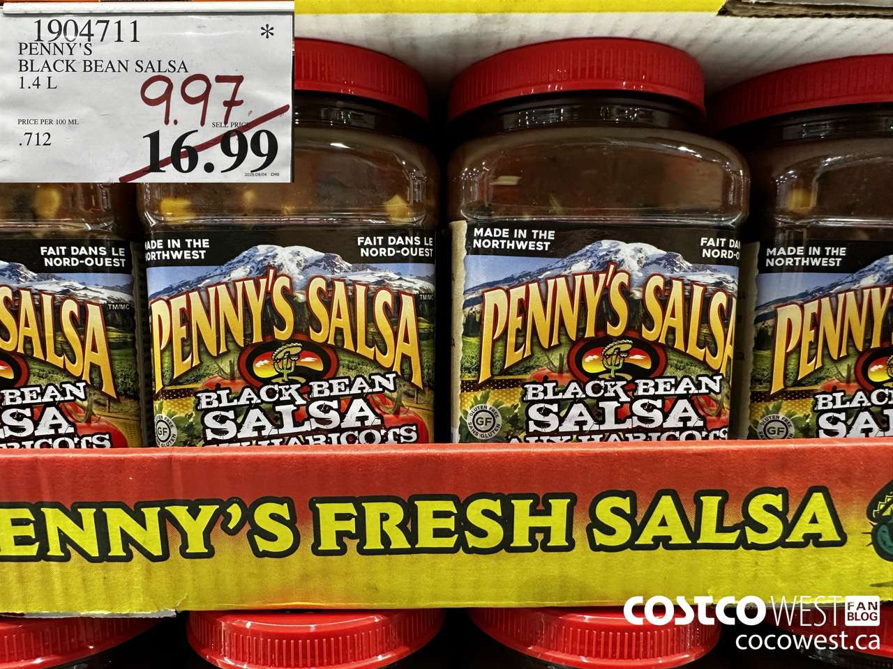 1904711 PENNY'S BLACK BEAN SALSA $9.97