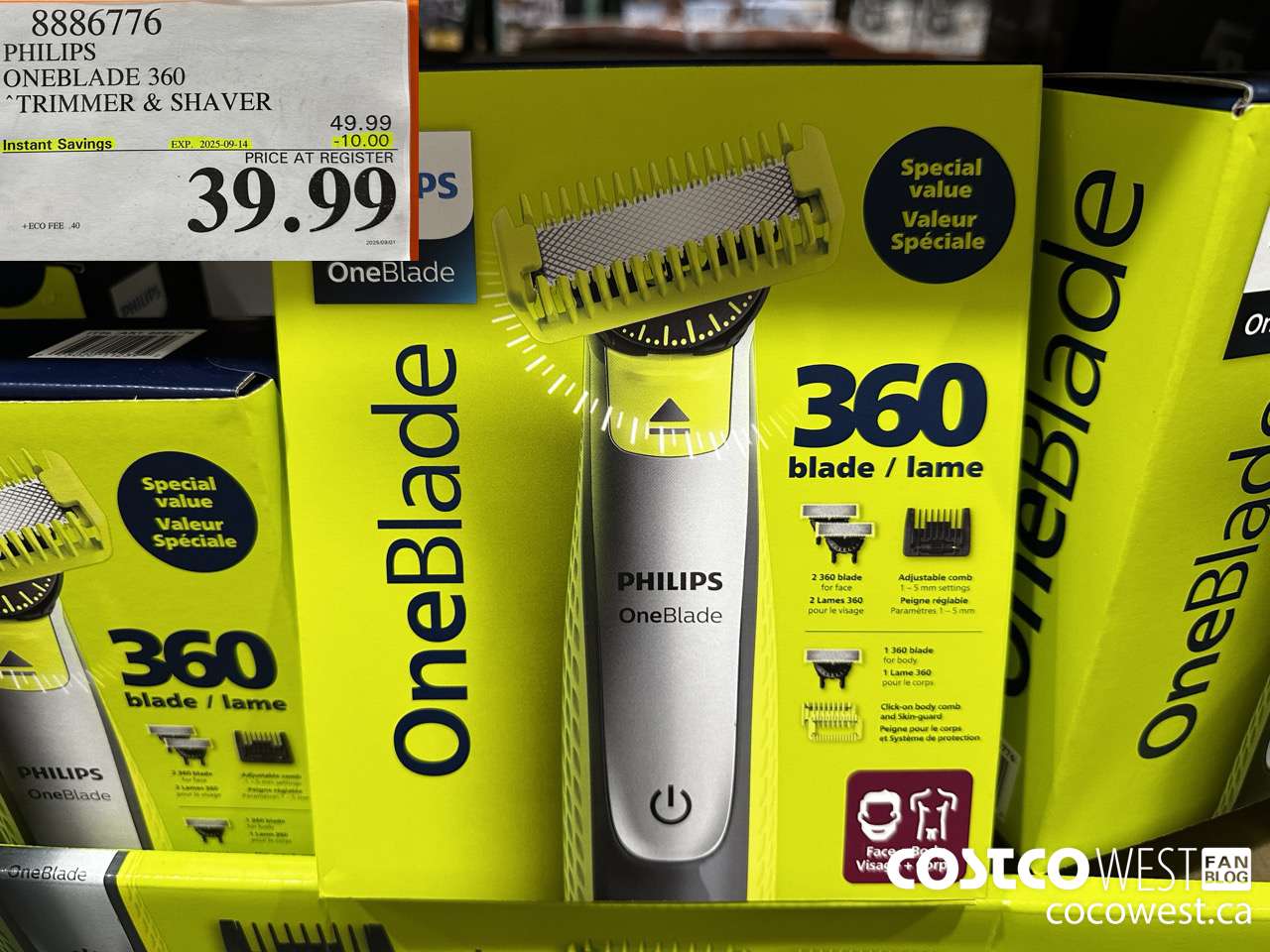 8886776 PHILIPS ONEBLADE 360 TRIMMER & SHAVER ($10.00 INSTANT SAVINGS EXPIRES ON 2025-09-14) $39.99