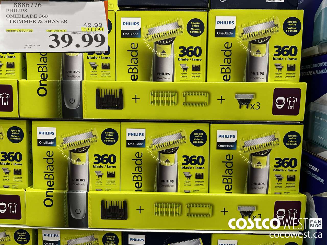 8886776 PHILIPS ONEBLADE 360 TRIMMER & SHAVER ($10.00 INSTANT SAVINGS EXPIRES ON 2025-09-14) $39.99