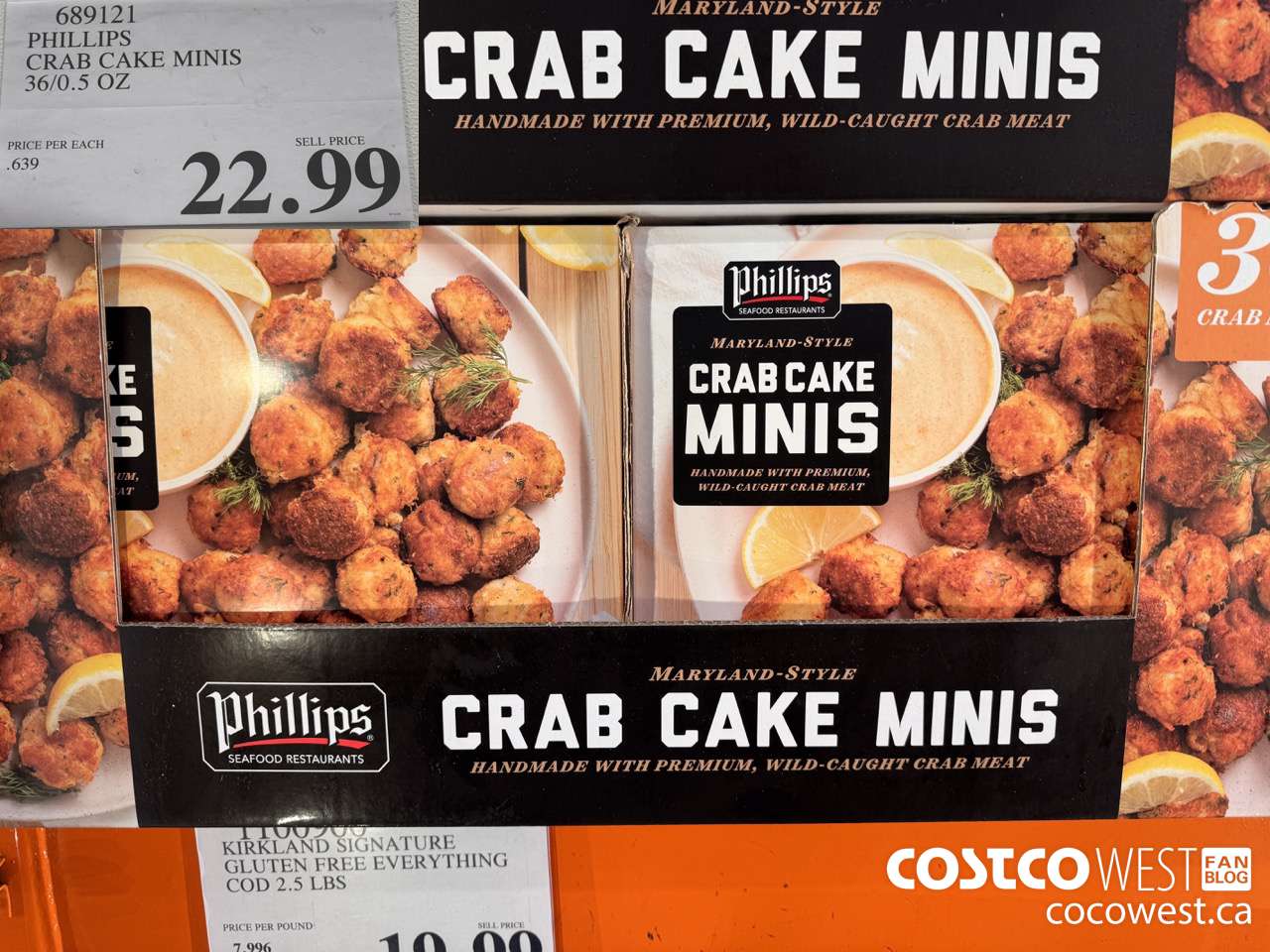 689121 PHILLIPS CRAB CAKE MINIS 36/0.5 OZ $22.99