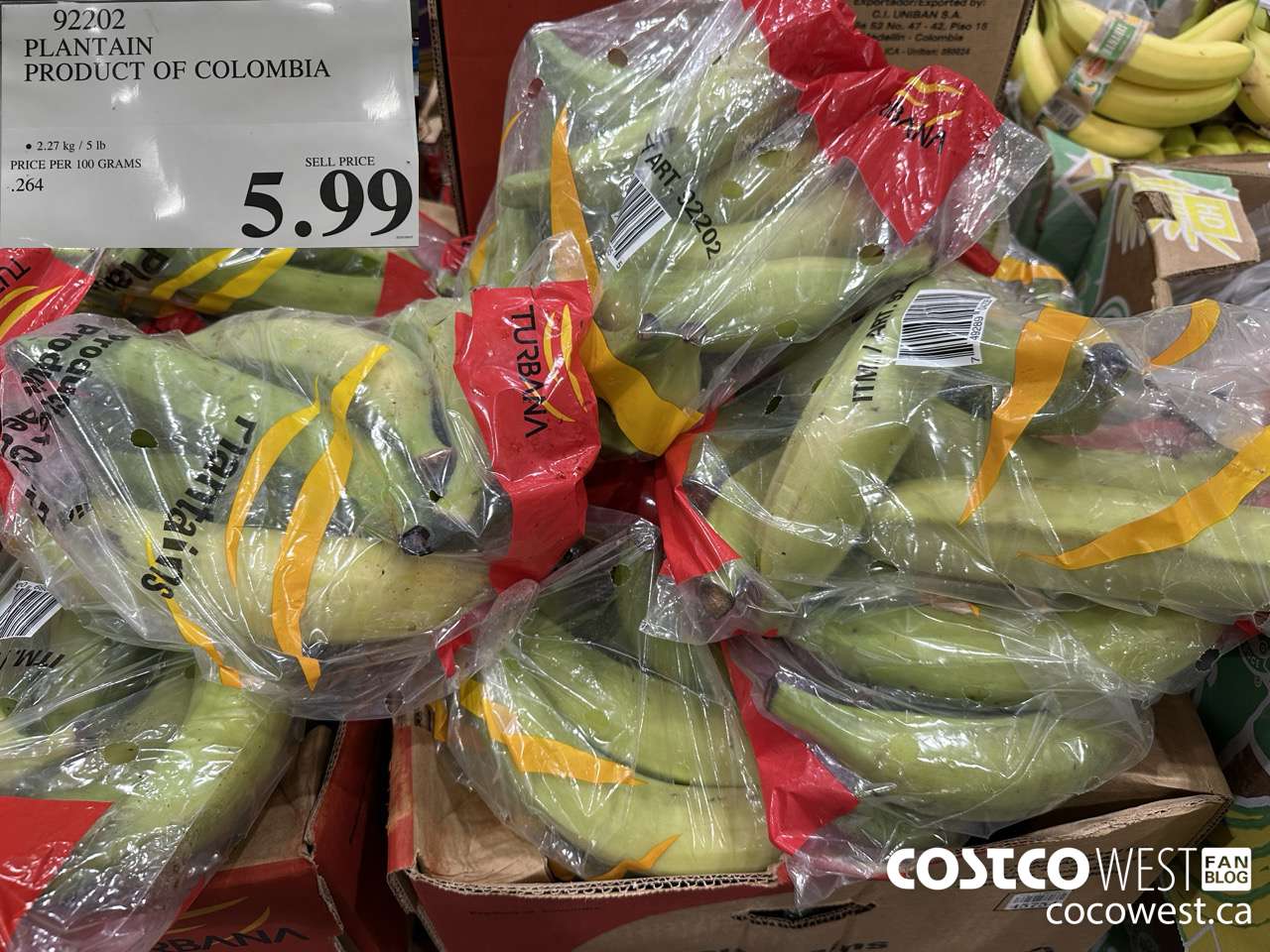 92202 PLANTAIN PRODUCT OF COLOMBIA $5.99