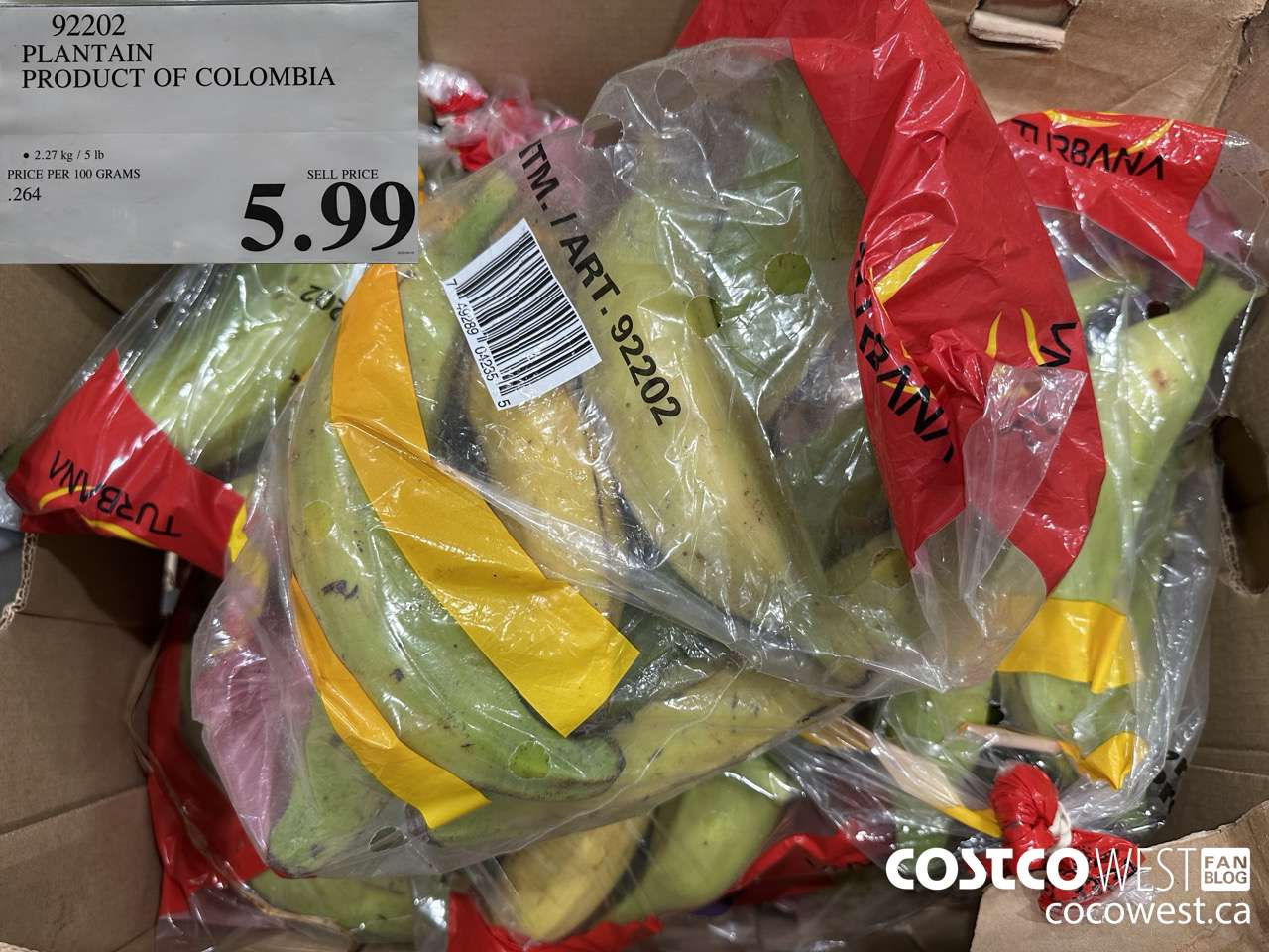 92202 PLANTAIN PRODUCT OF COLOMBIA $5.99