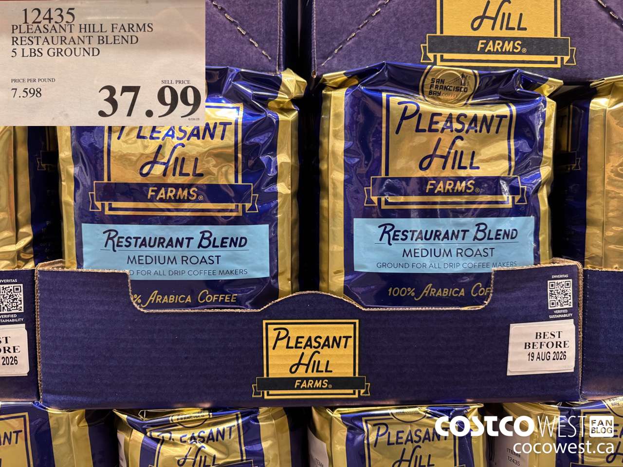 12435 PLEASANT HILL FARMS RESTAURANT BLEND 5 LBS GROUND $37.99