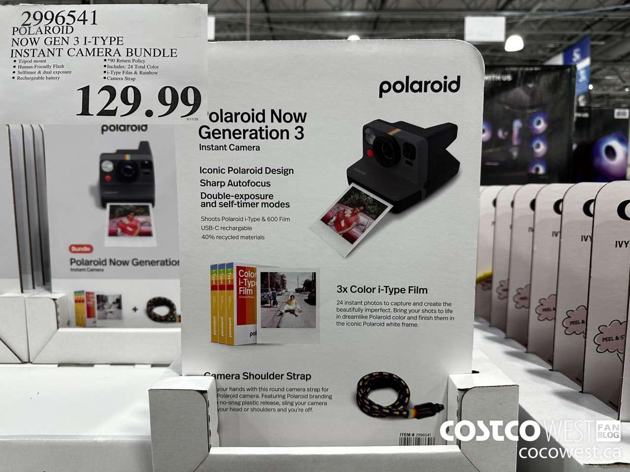 2996541 POLAROID NOW GEN 3 I-TYPE INSTANT CAMERA BUNDLE $129.99