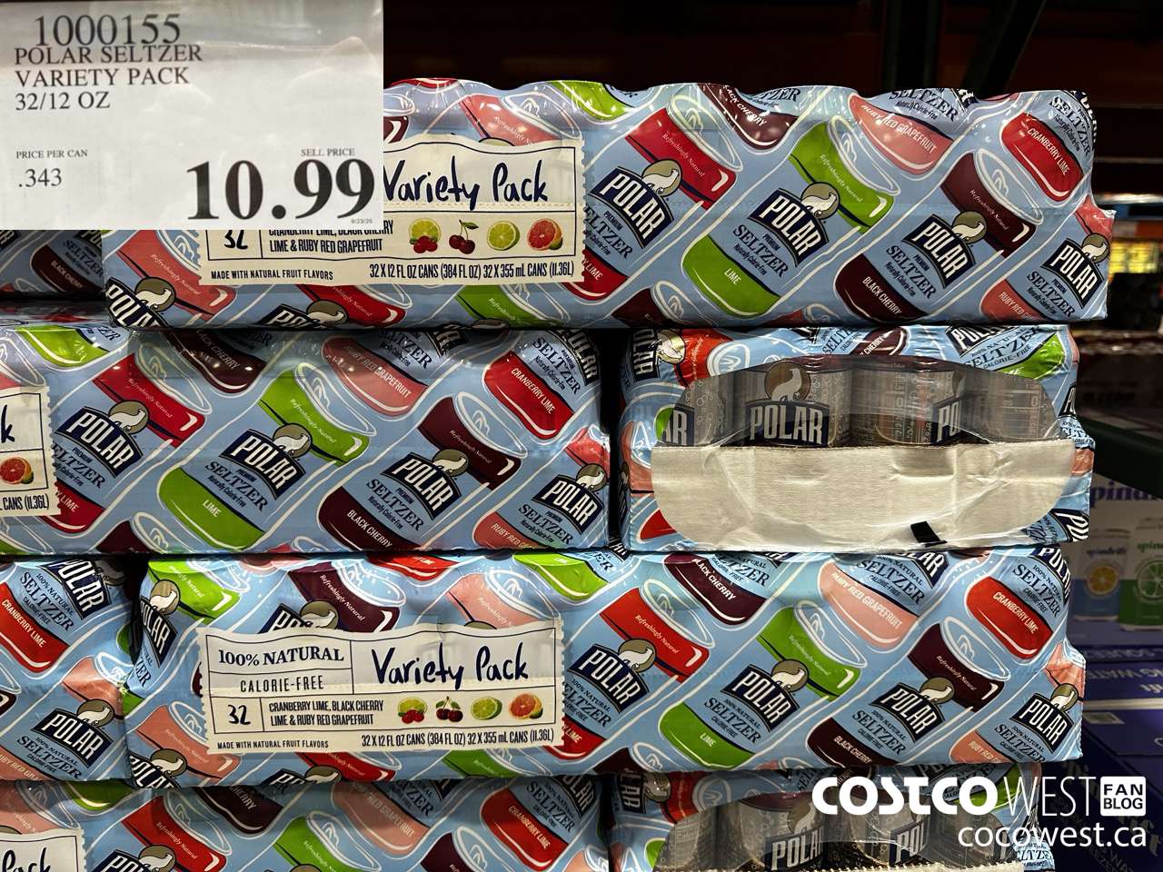 1000155 POLAR SELTZER VARIETY PACK 32/12 OZ $10.99