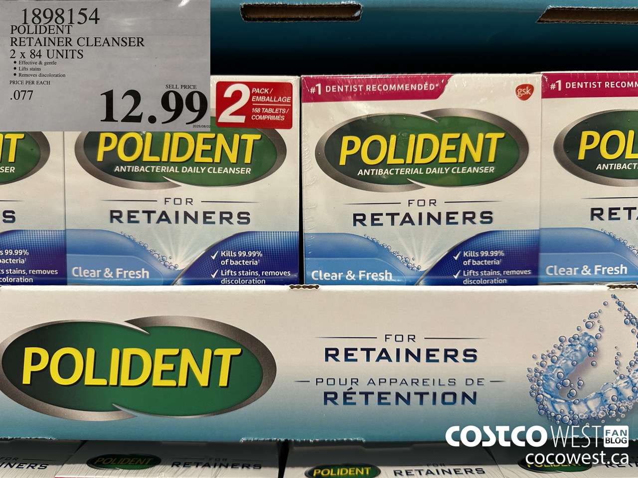 1898154 POLIDENT RETAINER CLEANSER 2 X 84 UNITS $12.99