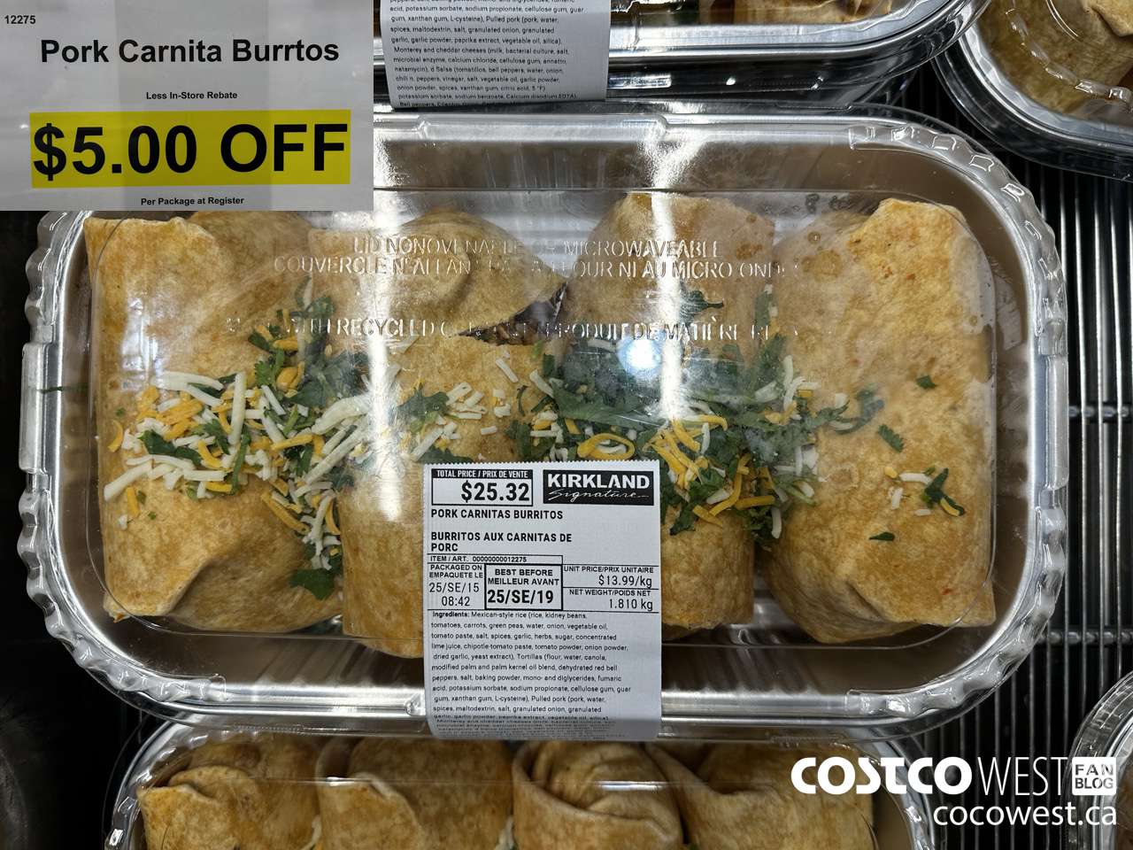12275 PORK CARNITAS BURRITOS ($5.00 INSTANT SAVINGS)