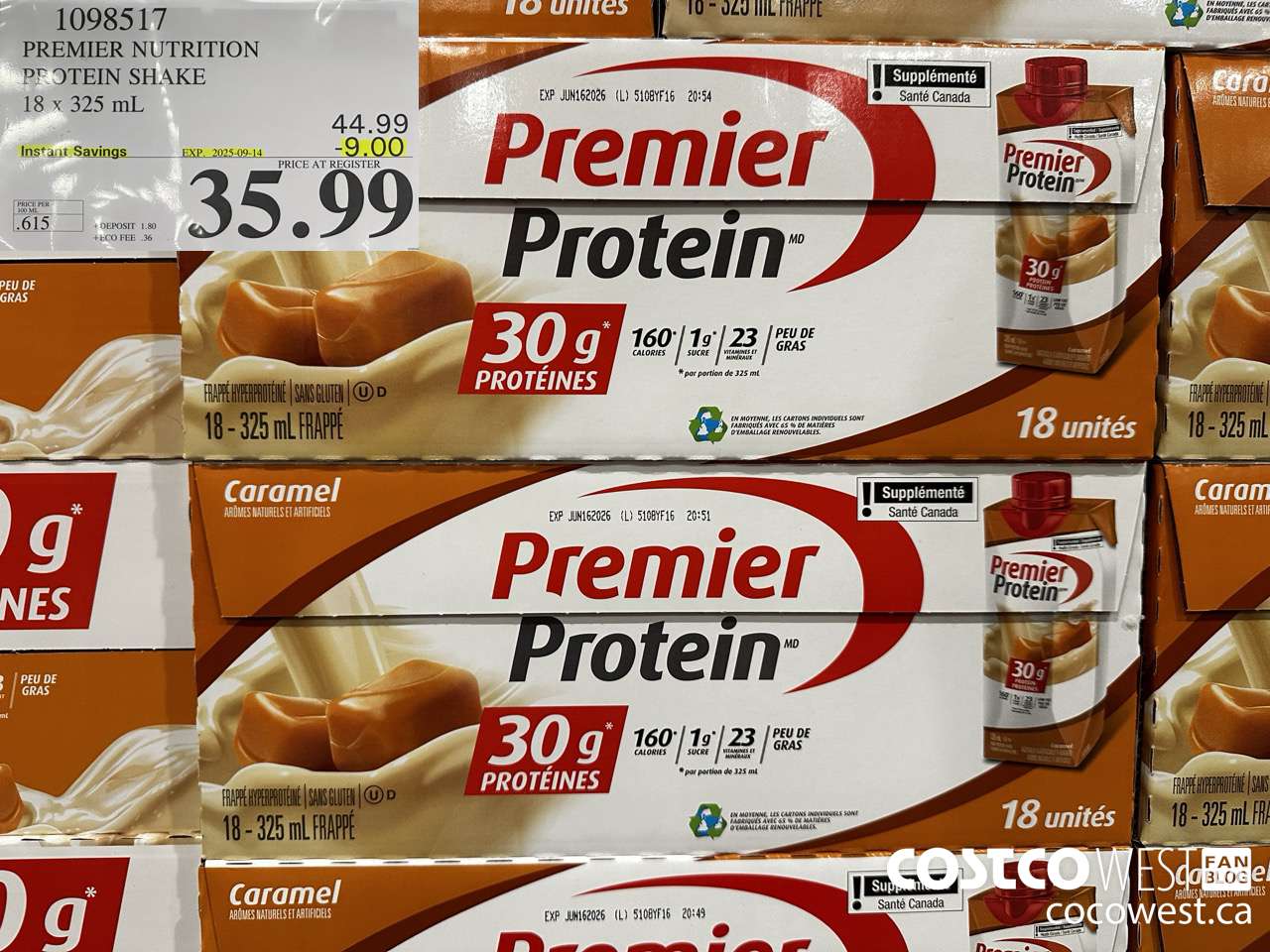 1098517 PREMIER NUTRITION PROTEIN SHAKE 18 x 325 mL ($9.00 INSTANT SAVINGS EXPIRES ON 2025-09-14) $35.99