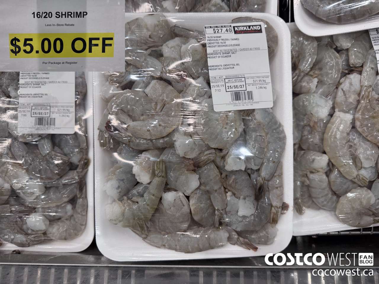 16783 PREVIOUSLY FROZEN 9/14 WHOLE FARMED SHRIMP ($5.00 INSTANT SAVINGS)