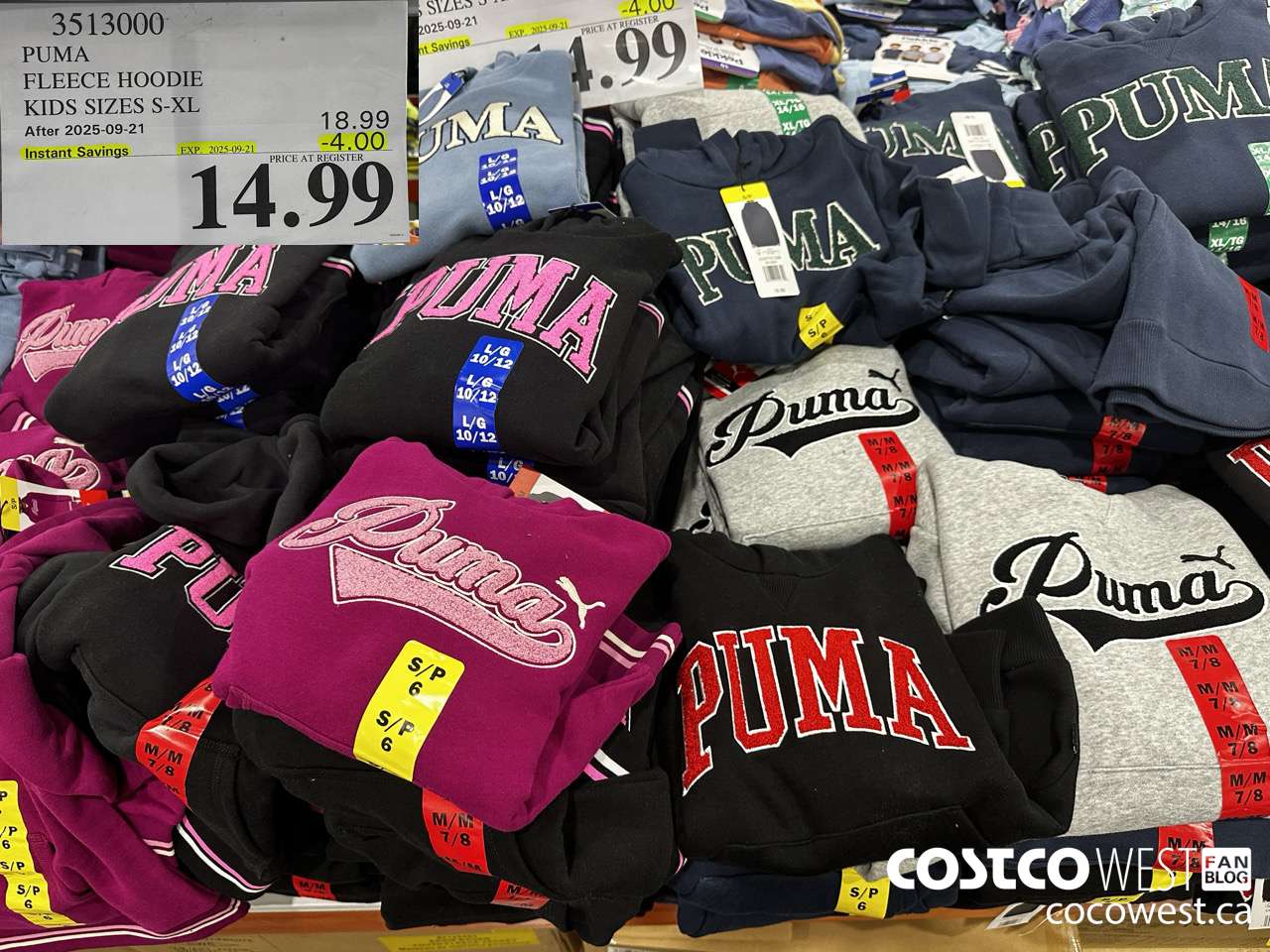 3513000 PUMA FLEECE HOODIE GIRLS SIZES S-XL ($4.00 INSTANT SAVINGS EXPIRES ON 2025-09-21) $14.99