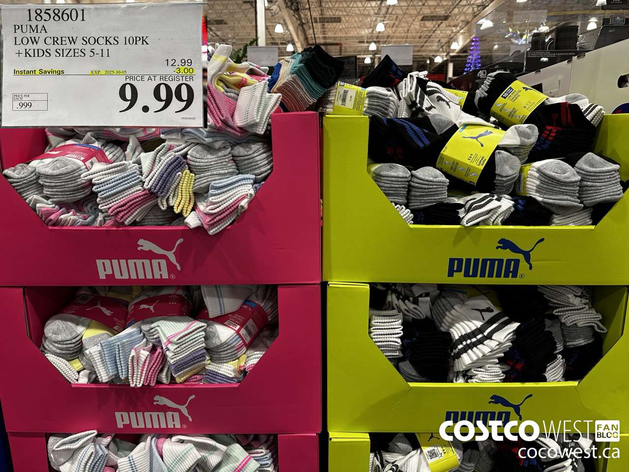 1858601 PUMA LOW CREW SOCKS 10PK KIDS SIZES 5-11 ($3.00 INSTANT SAVINGS EXPIRES ON 2025-10-05) $9.99