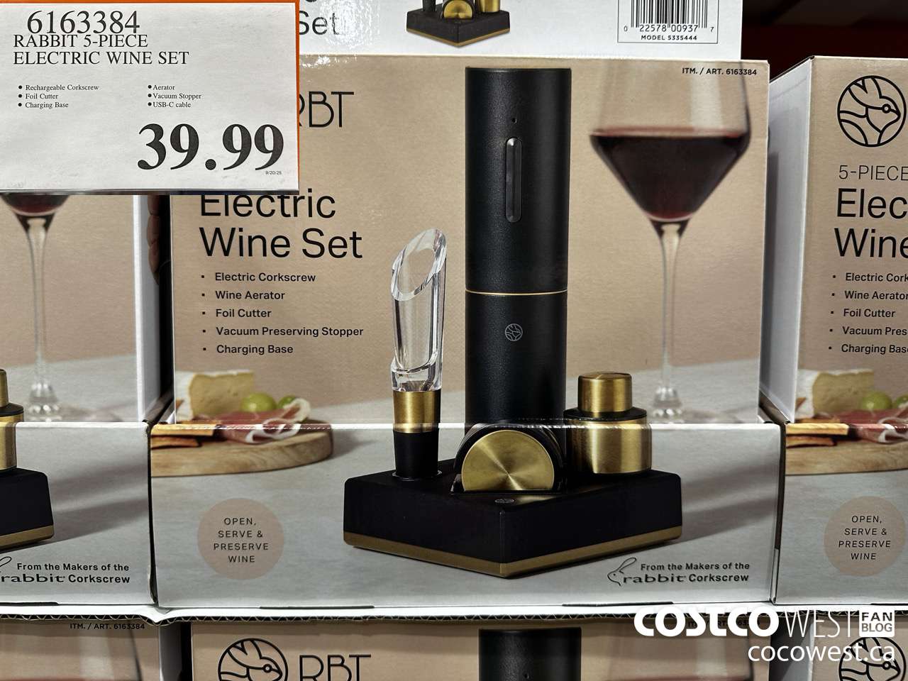 6163384 RABBIT 5-PIECE ELECTRIC WINE SET $39.99