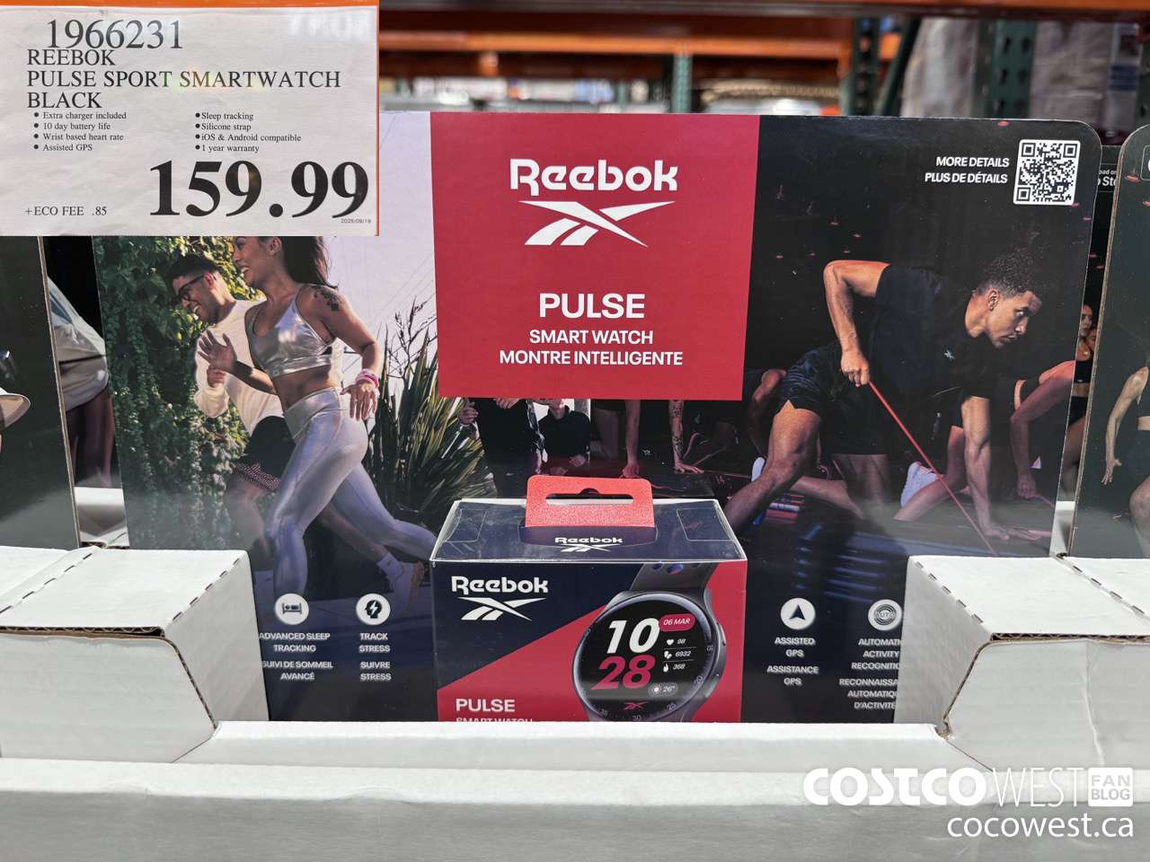 1966231 REEBOK PULSE SPORT SMARTWATCH BLACK $159.99