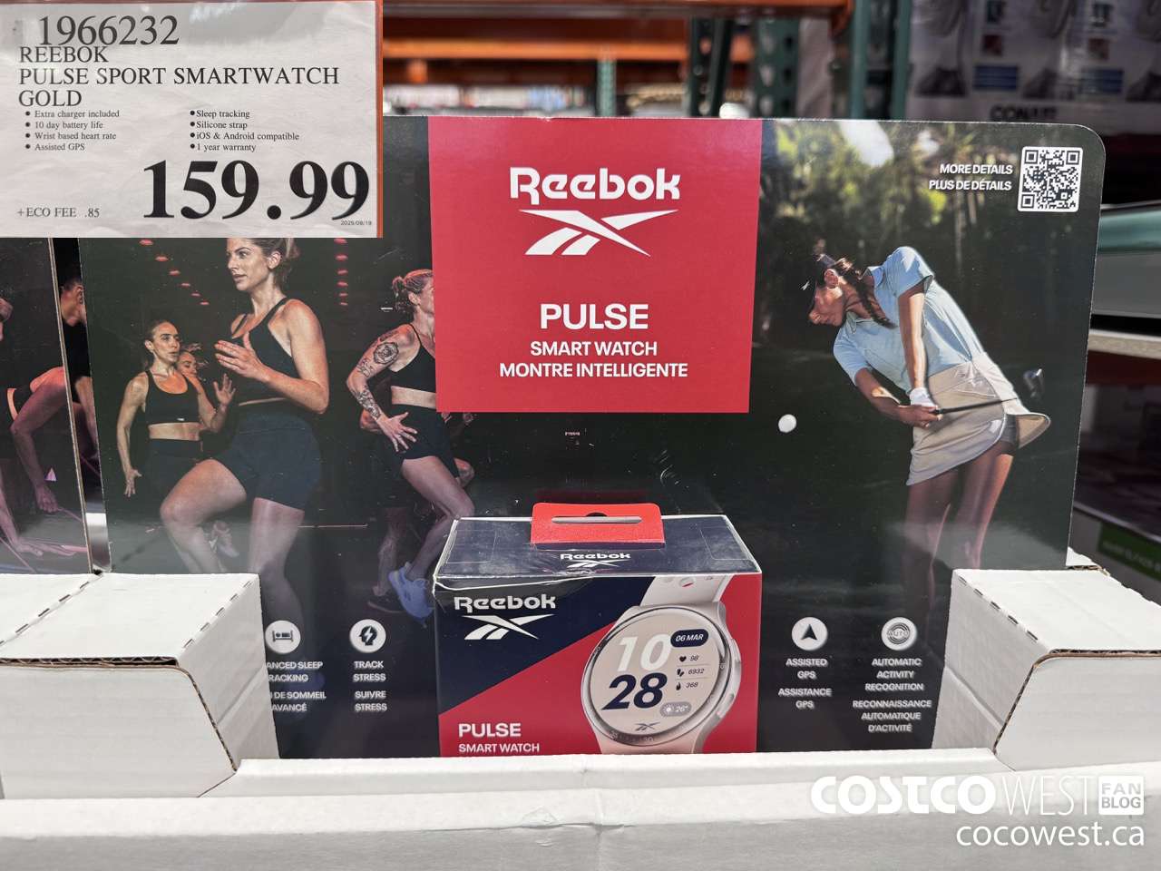 1966232 REEBOK PULSE SPORT SMARTWATCH GOLD $159.99