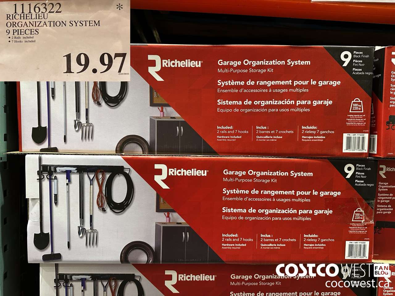 1116322 RICHELIEU ORGANIZATION SYSTEM 9 PIECES $19.97