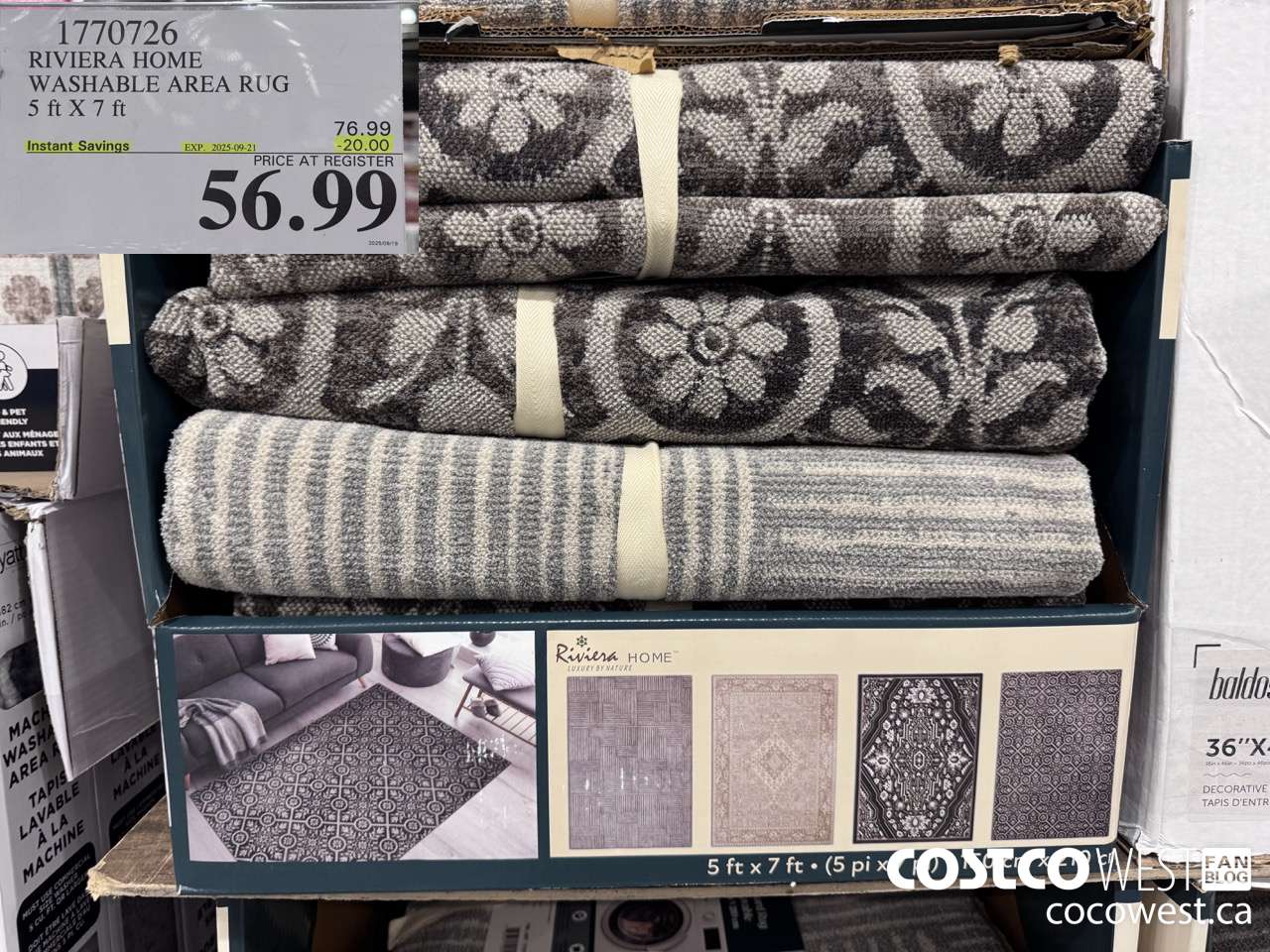 1770726 RIVIERA HOME EDEN WASHABLE AREA RUG 5' X 7' ($20.00 INSTANT SAVINGS EXPIRES ON 2025-09-21) $56.99