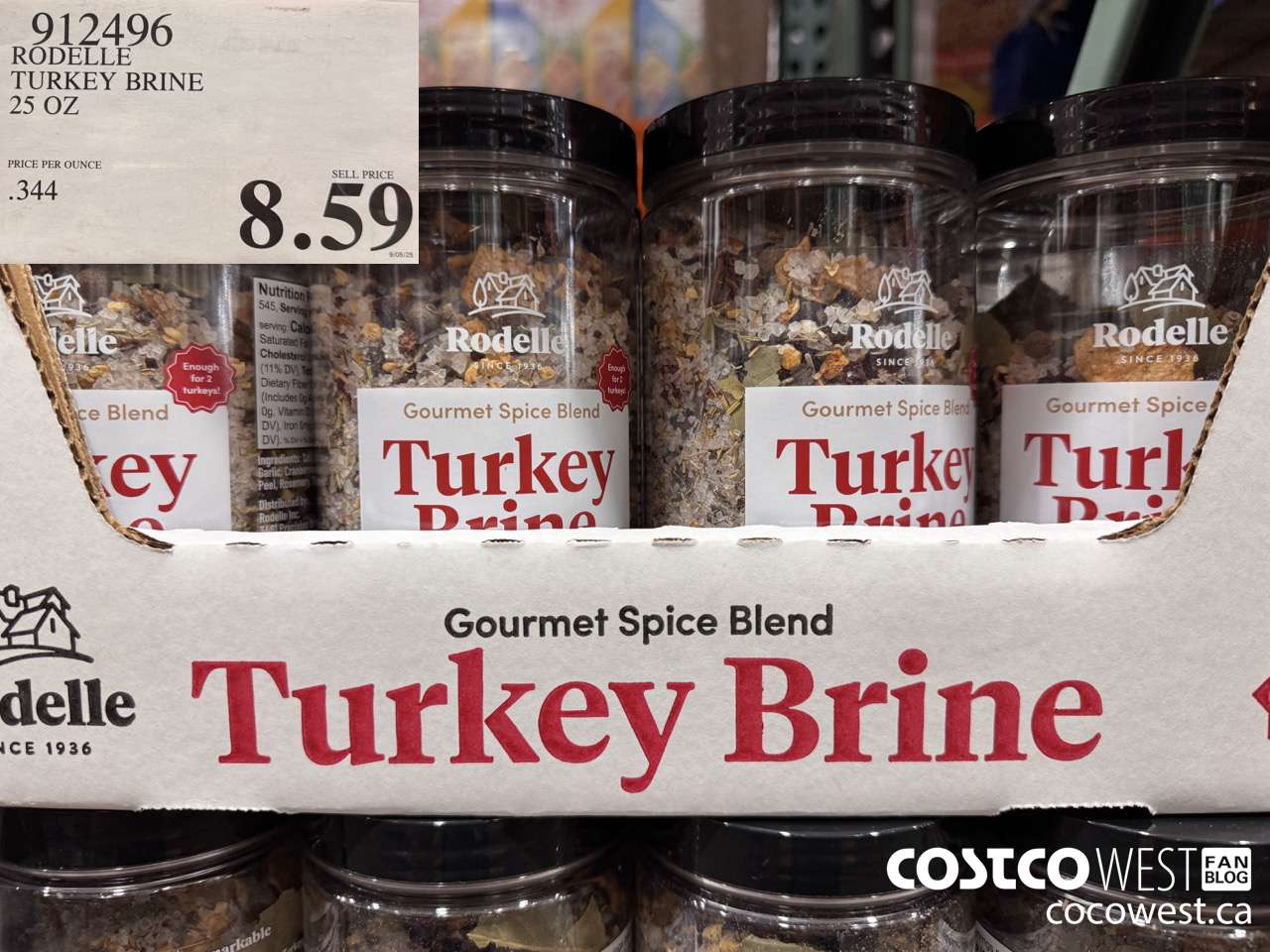 912496 RODELLE TURKEY BRINE 25 OZ $8.59