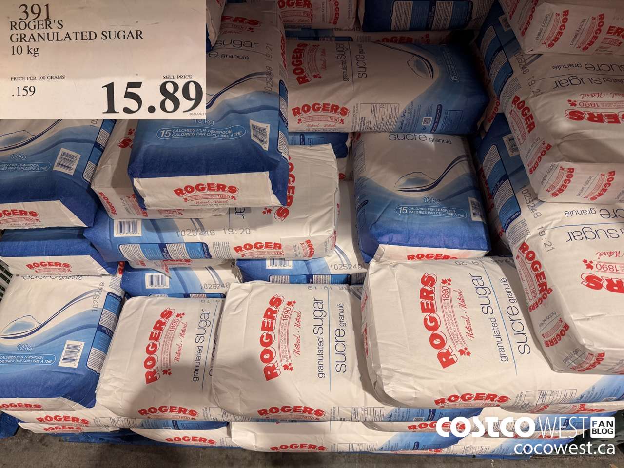 391 ROGER'S GRANULATED SUGAR 10 kg $15.89