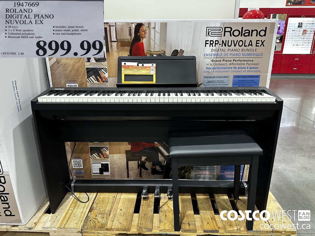 1947669 ROLAND DIGITAL PIANO NUVOLA EX $899.99