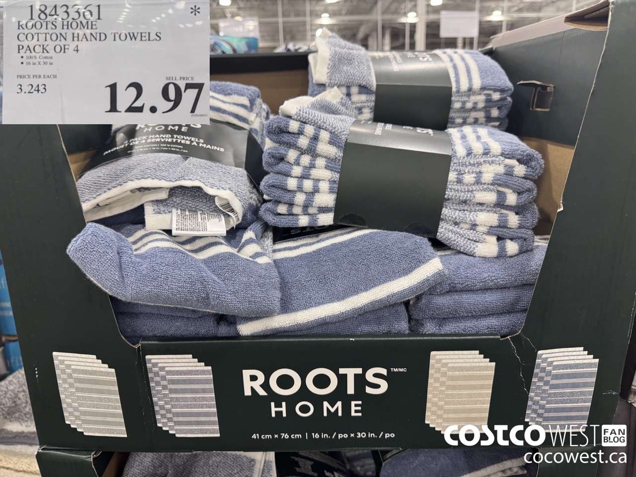 1843361 ROOTS HOME COTTON HAND TOWEL 16