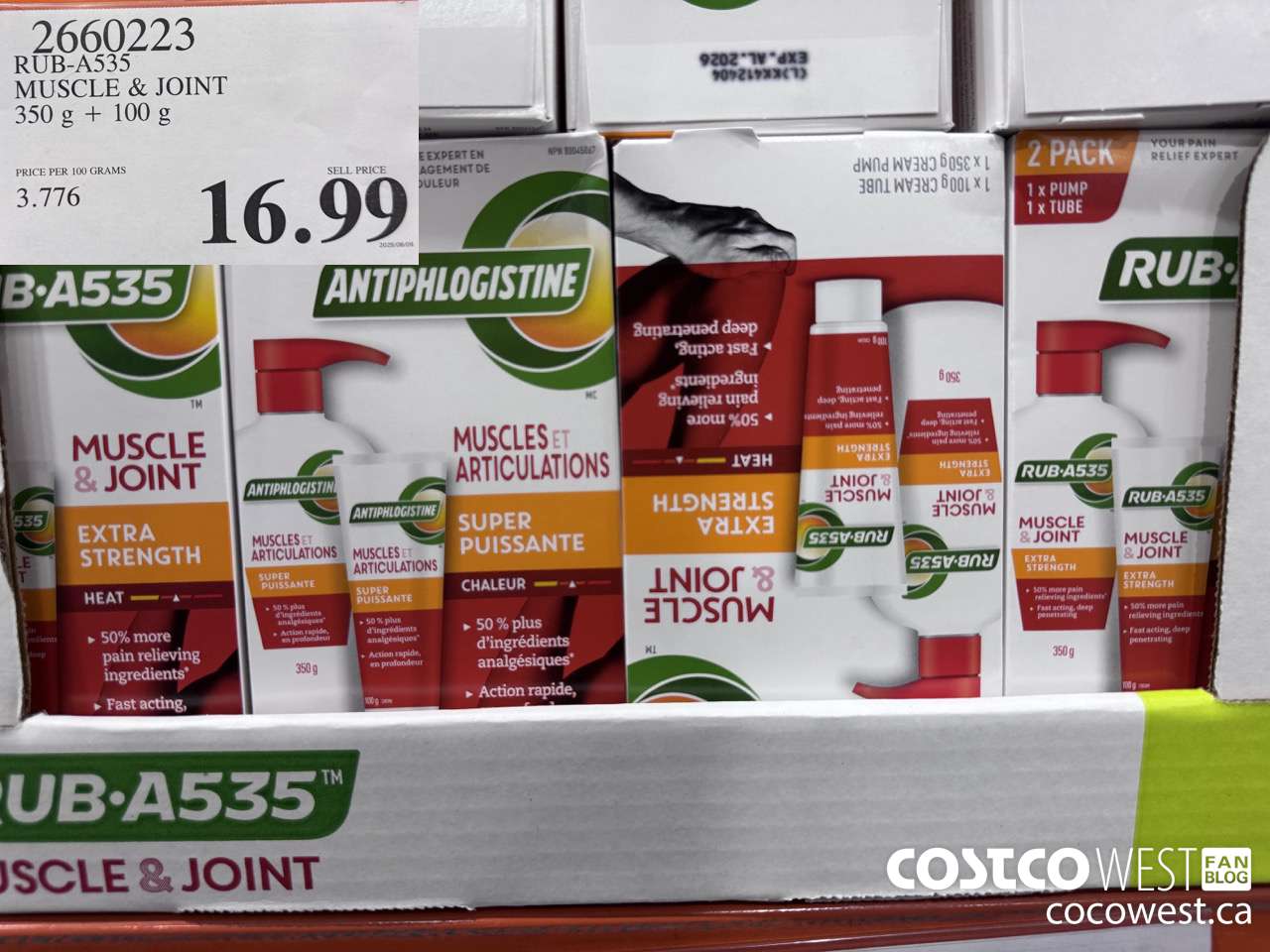 2660223 RUB-A535 MUSCLE & JOINT 350G + 100G $16.99