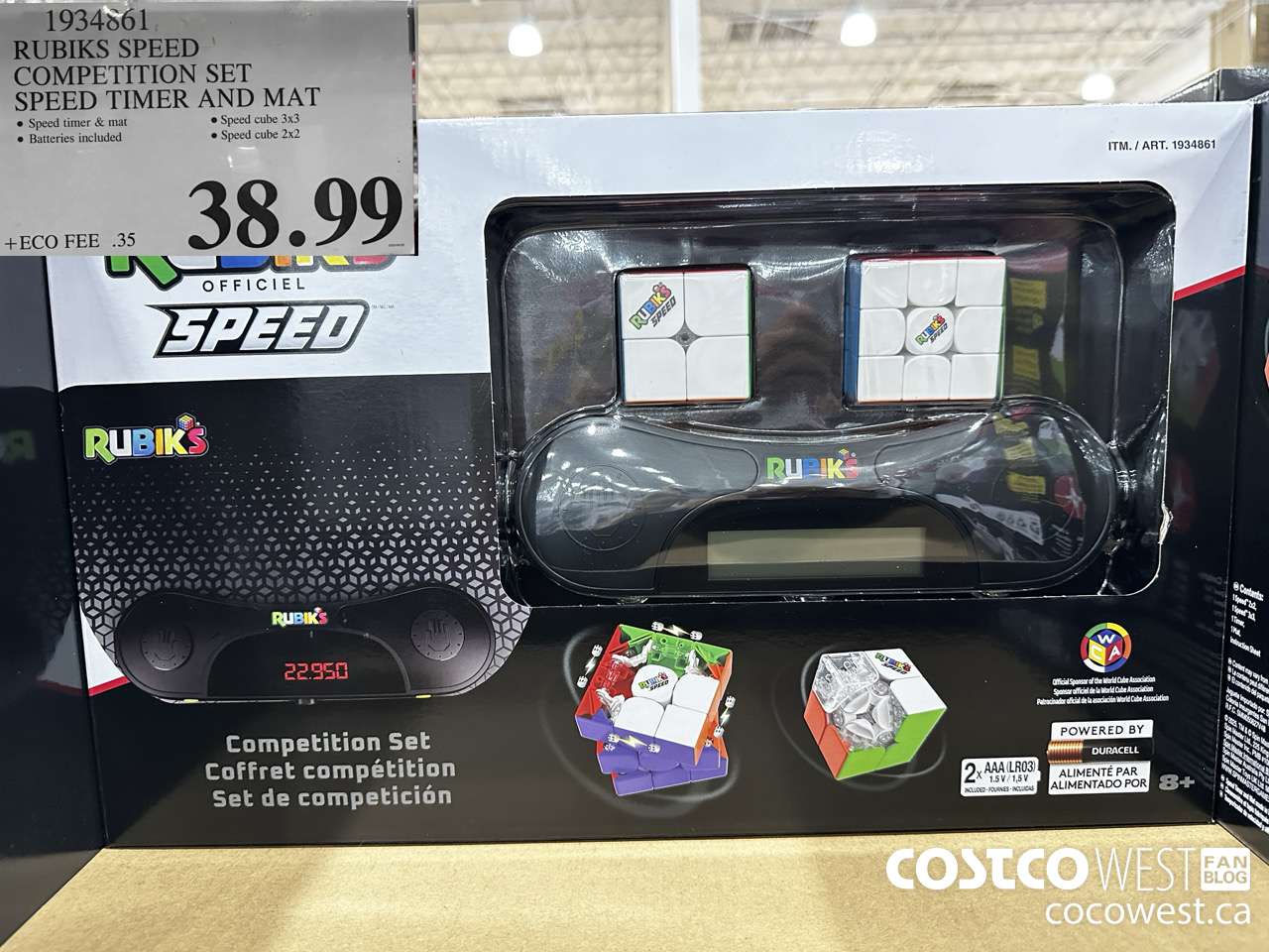 1934861 RUBIKS SPEED COMPETITION SET SPEED TIMER AND MAT $38.99