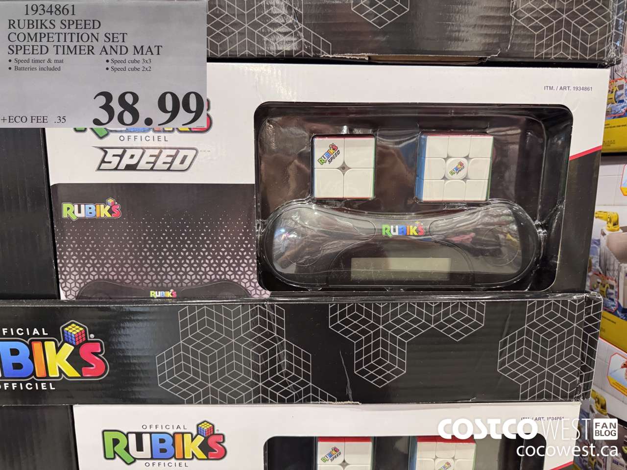 1934861 RUBIKS SPEED COMPETITION SET SPEED TIMER AND MAT $38.99