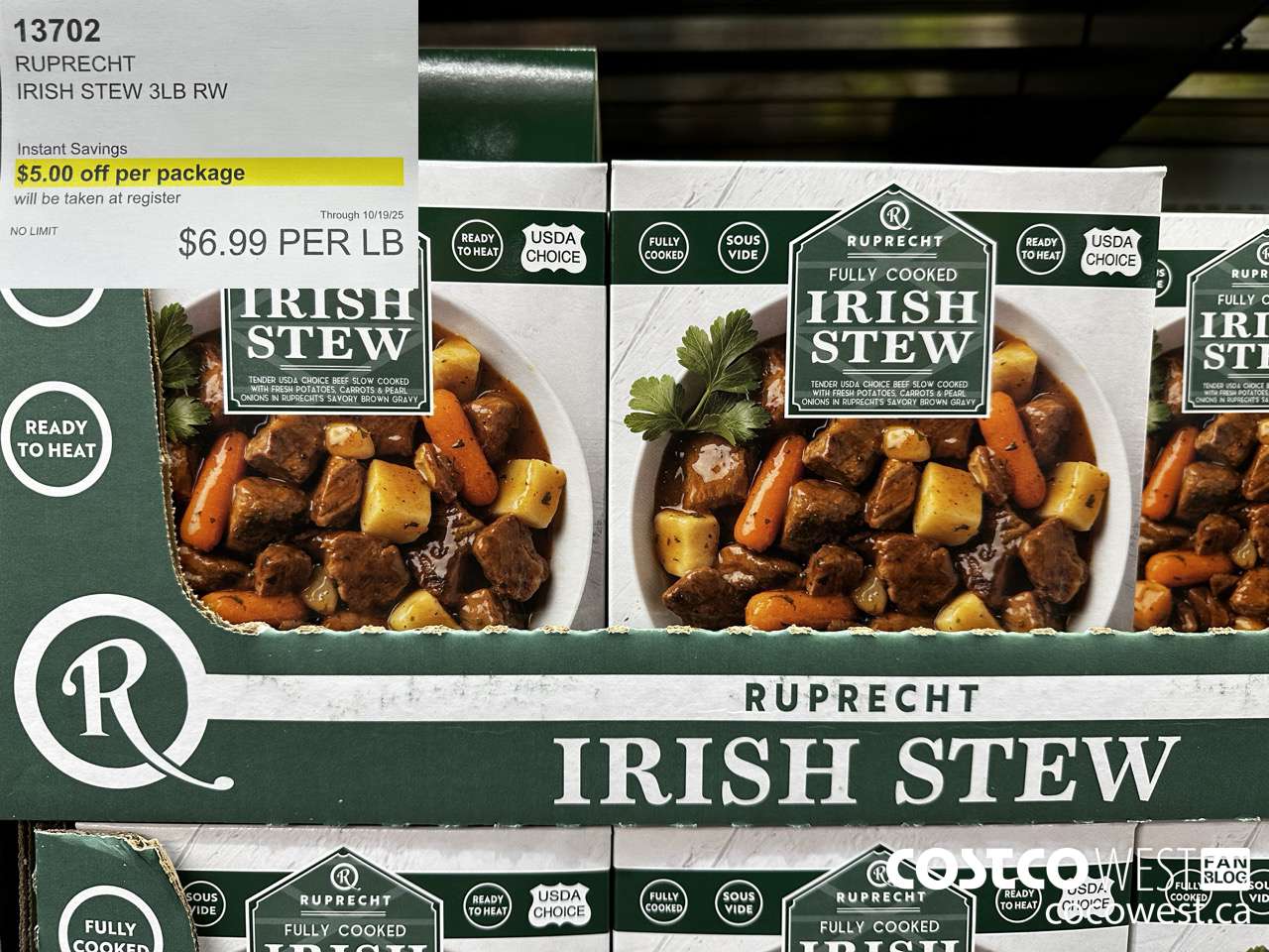 13702 RUPRECHT IRISH STEW 3LB RW ($5.00 INSTANT SAVINGS EXPIRES ON 2025-10-19) $6.99