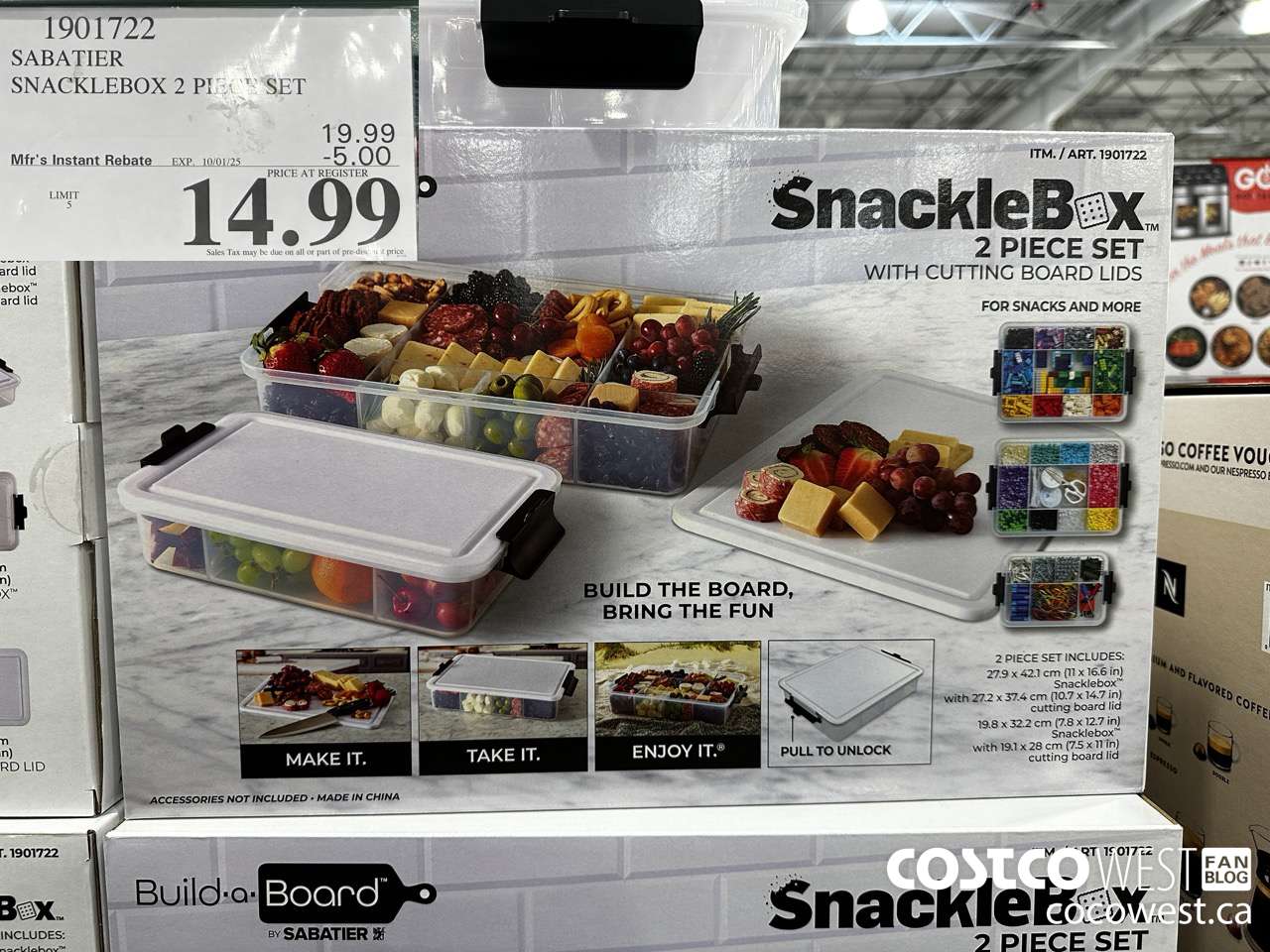 1901722 SABATIER SNACKLEBOX 2 PIECE SET ($5.00 INSTANT SAVINGS EXPIRES ON 2025-10-01) $14.99