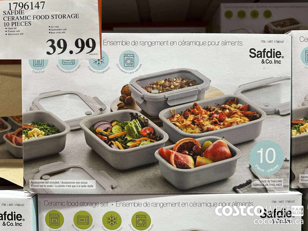 1796147 SAFDIE CERAMIC FOOD STORAGE 10 PIECES $39.99