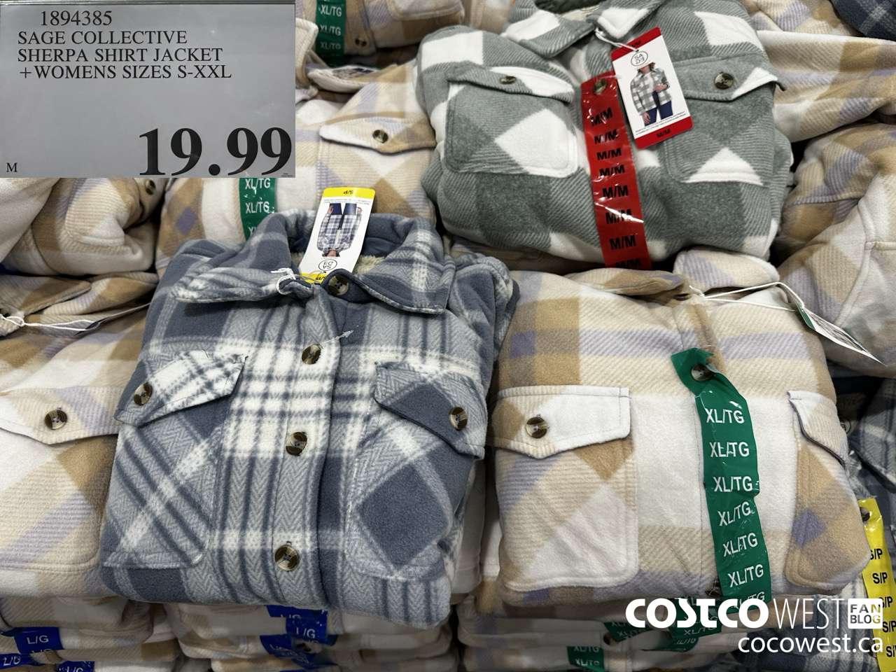 1894385 SAGE COLLECTIVE SHERPA SHIRT JACKET WOMENS SIZES S-XXL $19.99