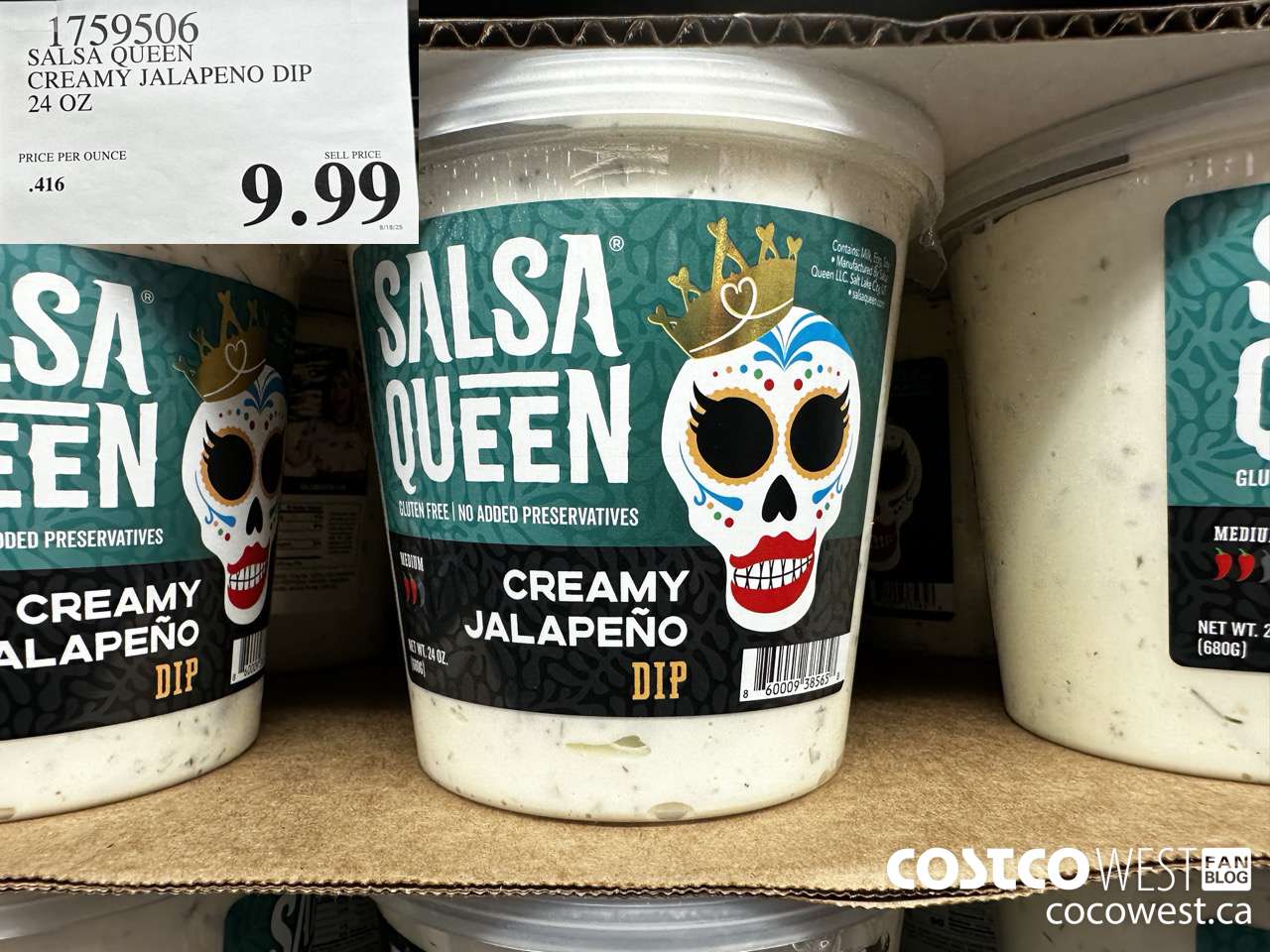 1759506 SALSA QUEEN CREAMY JALAPENO DIP 24 OZ $9.99