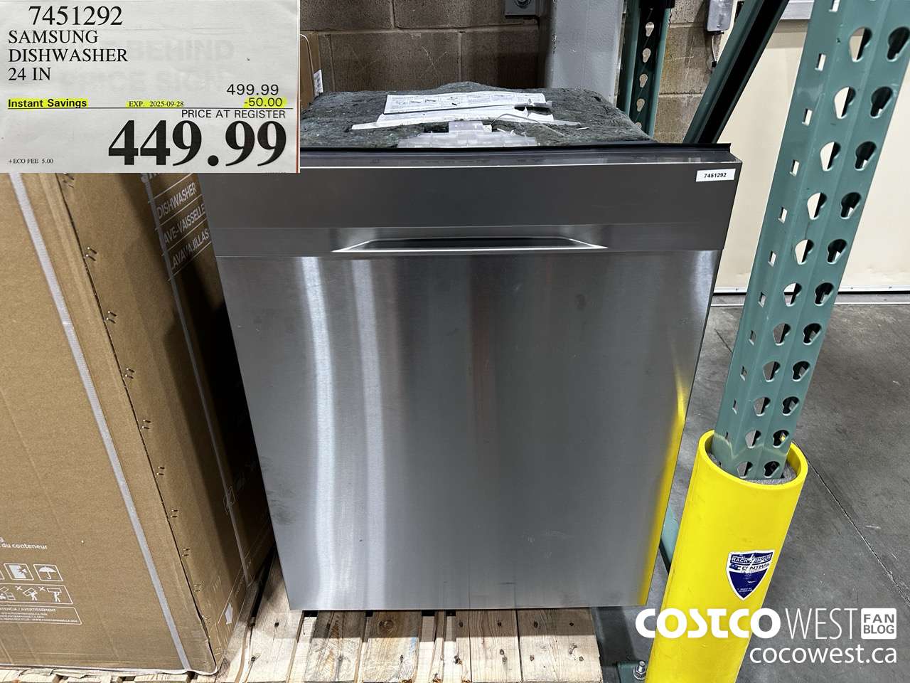 7451292 SAMSUNG DISHWASHER 24IN  ($50.00 INSTANT SAVINGS EXPIRES ON 2025-09-28) $449.99