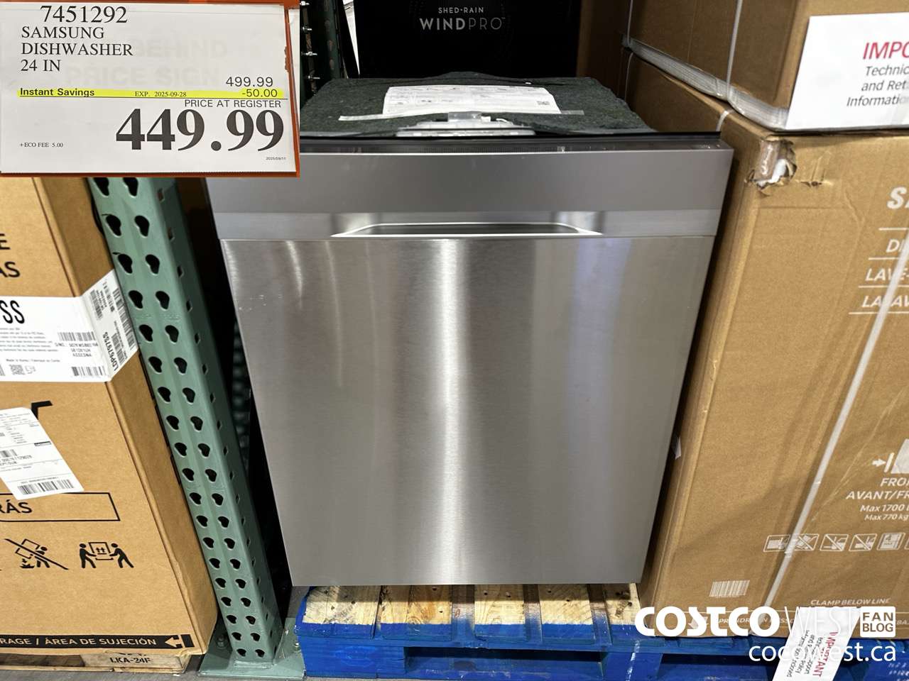 7451292 SAMSUNG DISHWASHER 24IN  ($50.00 INSTANT SAVINGS EXPIRES ON 2025-09-28) $449.99