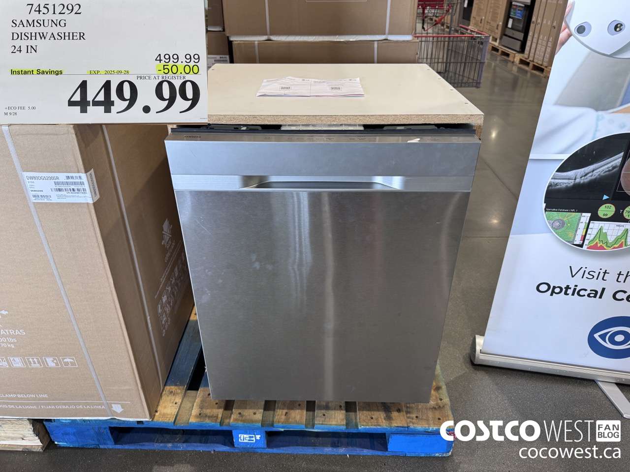 7451292 SAMSUNG DISHWASHER 24IN  ($50.00 INSTANT SAVINGS EXPIRES ON 2025-09-28) $449.99