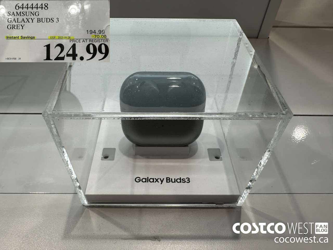 6444448 SAMSUNG GALAXY BUDS 3 GREY ($70.00 INSTANT SAVINGS EXPIRES ON 2025-09-28) $124.99
